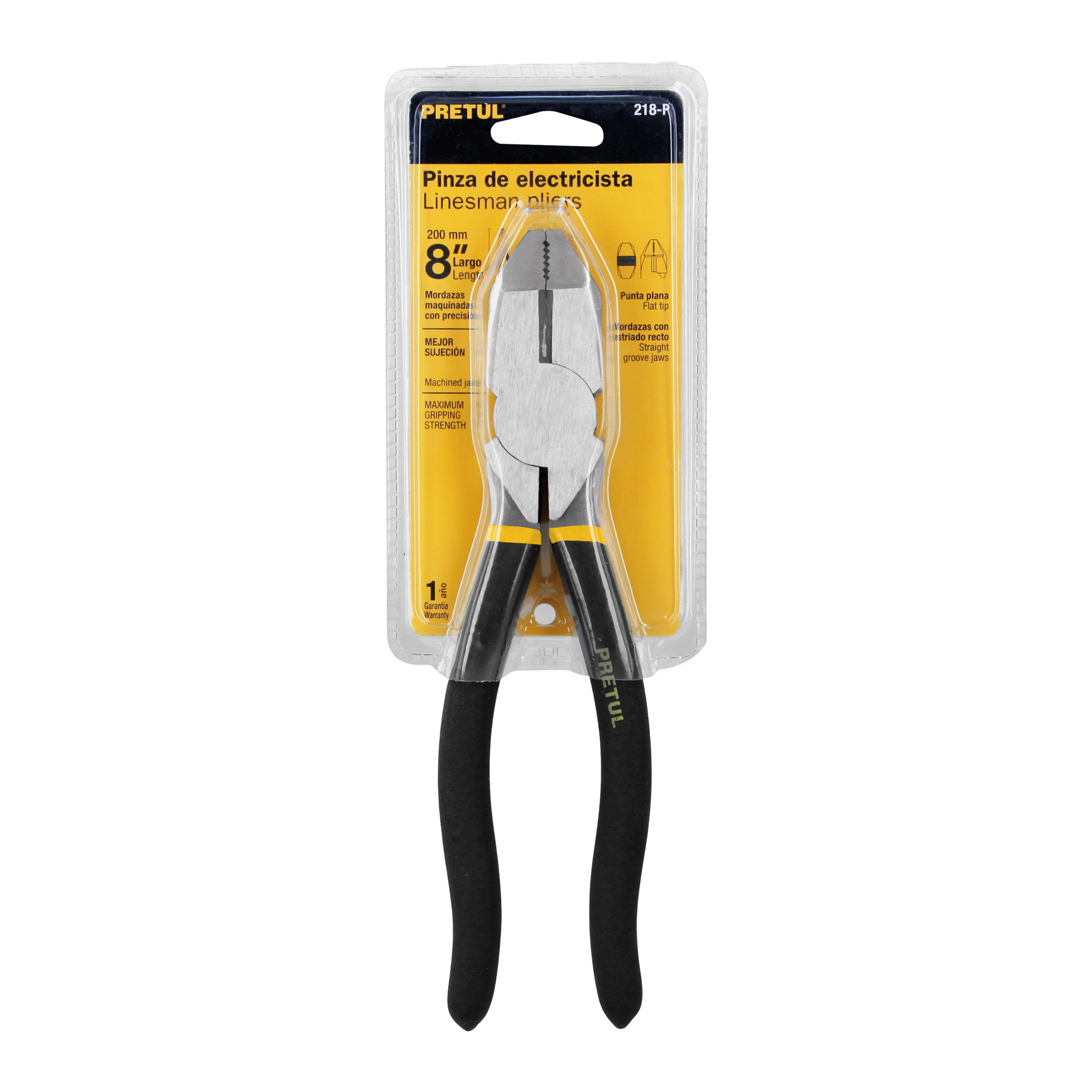 Pinza para electricista 8' uso rudo, mango de PVC, Pretul - Imagen 4