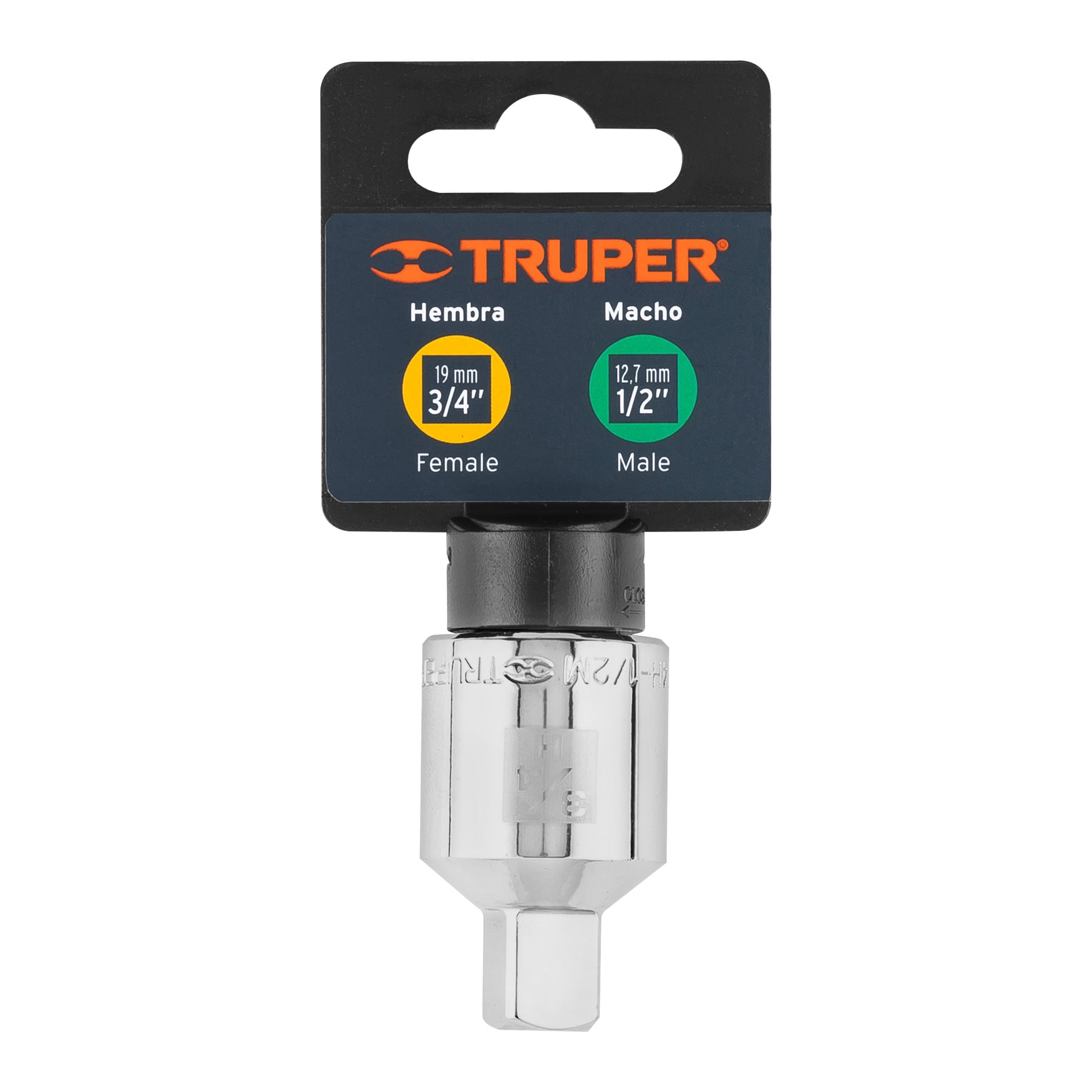 Adaptador para matraca de cuadro 3/4' a cuadro 1/2', Truper - Imagen 4