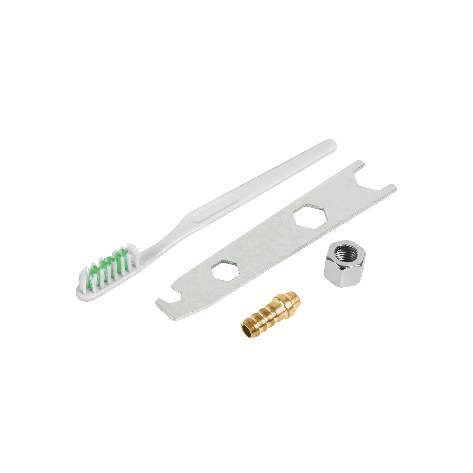 Accesorios (llave, cepillo, tuerca y espiga) p/PIPI-26 y 27