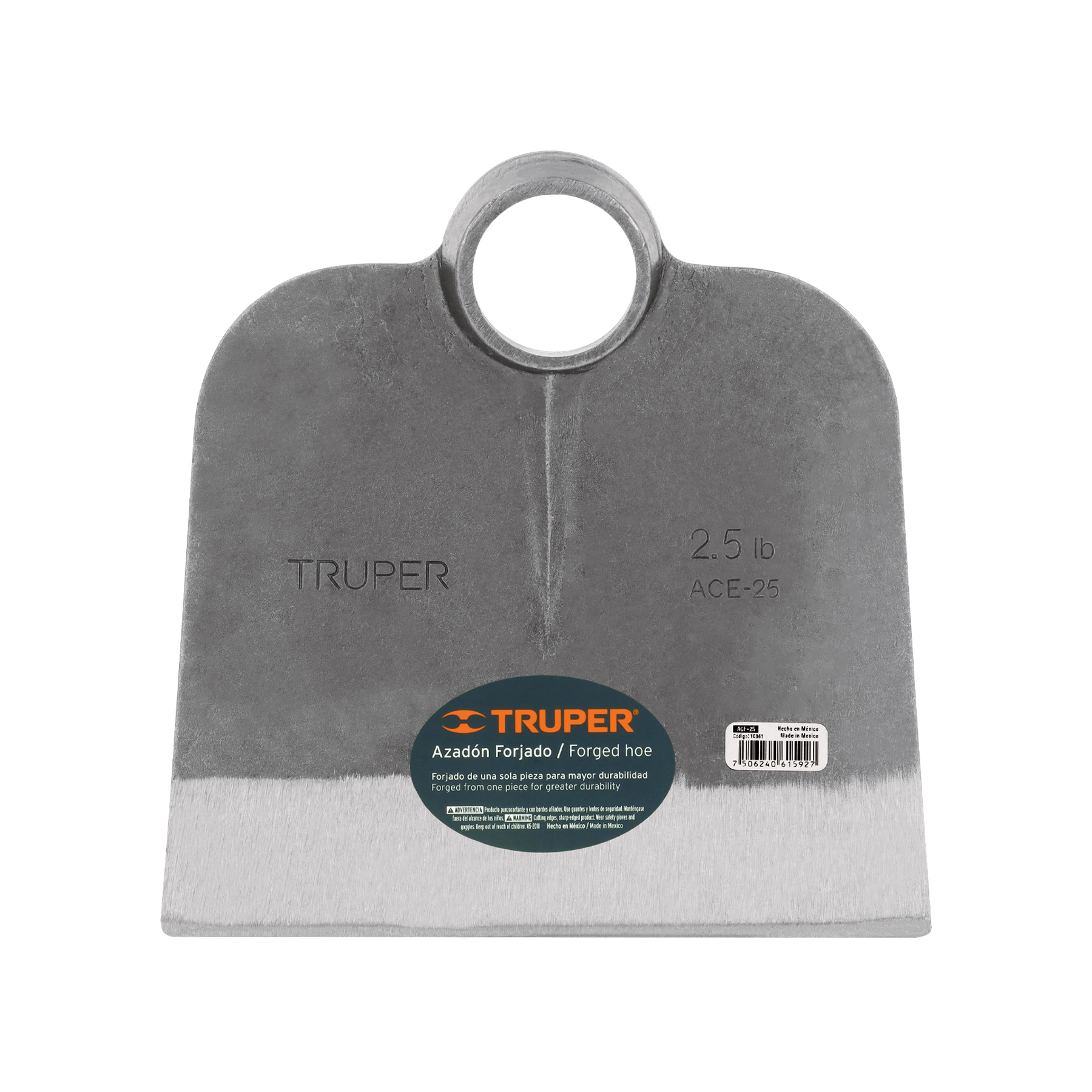 Azadón Centroamericano 2.5 lb, sin mango, TRUPER