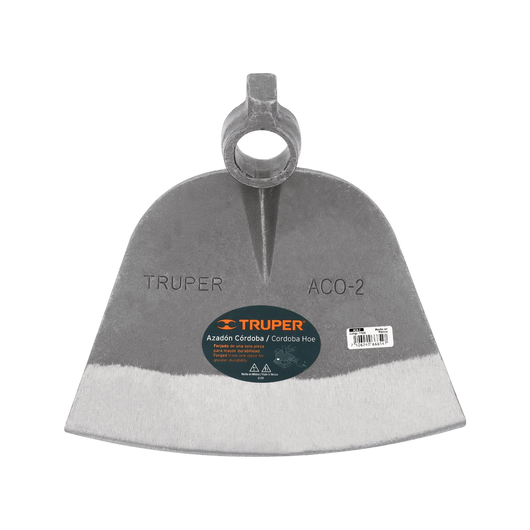 Azadón Córdoba No. 2 de 2.2 lb, sin mango, TRUPER