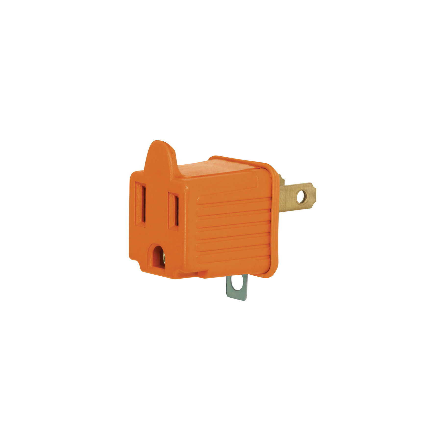 Adaptador 3 a 2, naranja, a granel, Volteck