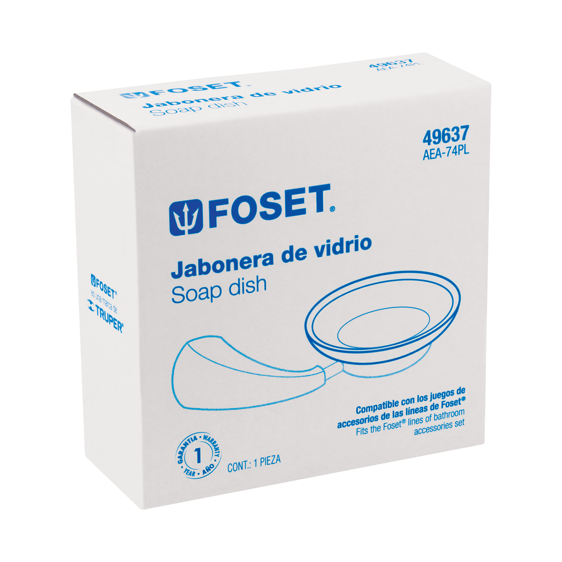 Plato de vidrio de repuesto para jabonera, Foset Aero - Imagen 2