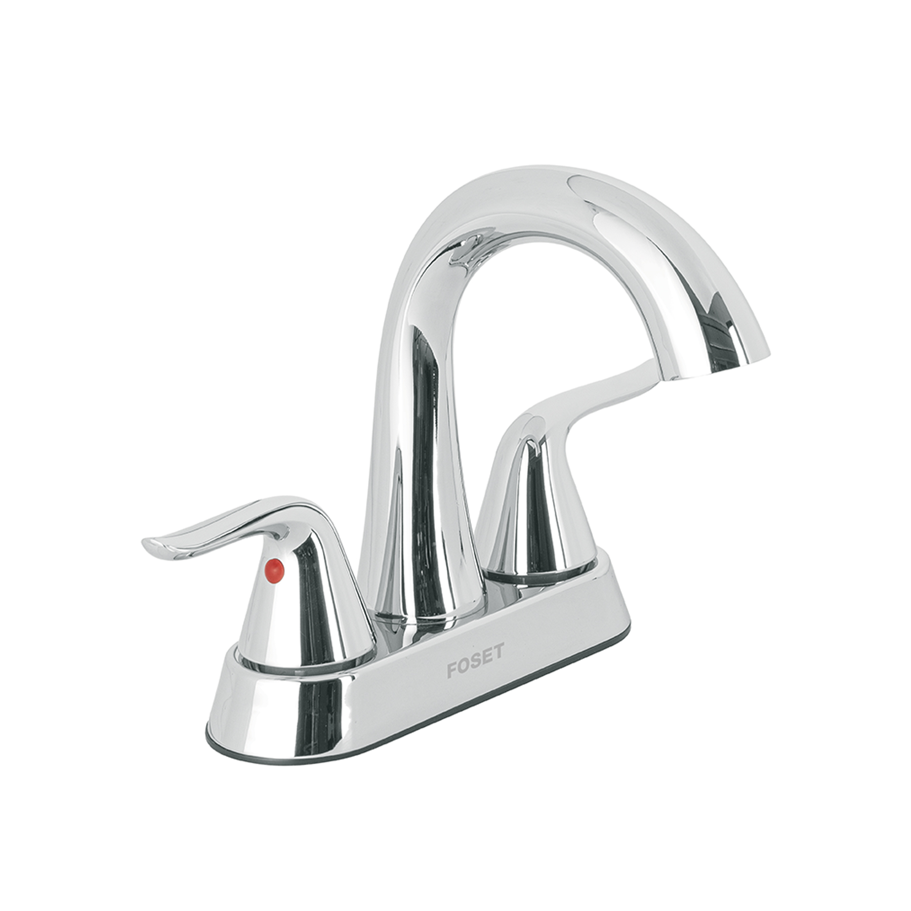 Mezcladora lavabo 4' cromo, cuello alto, palanca, FOSET AERO