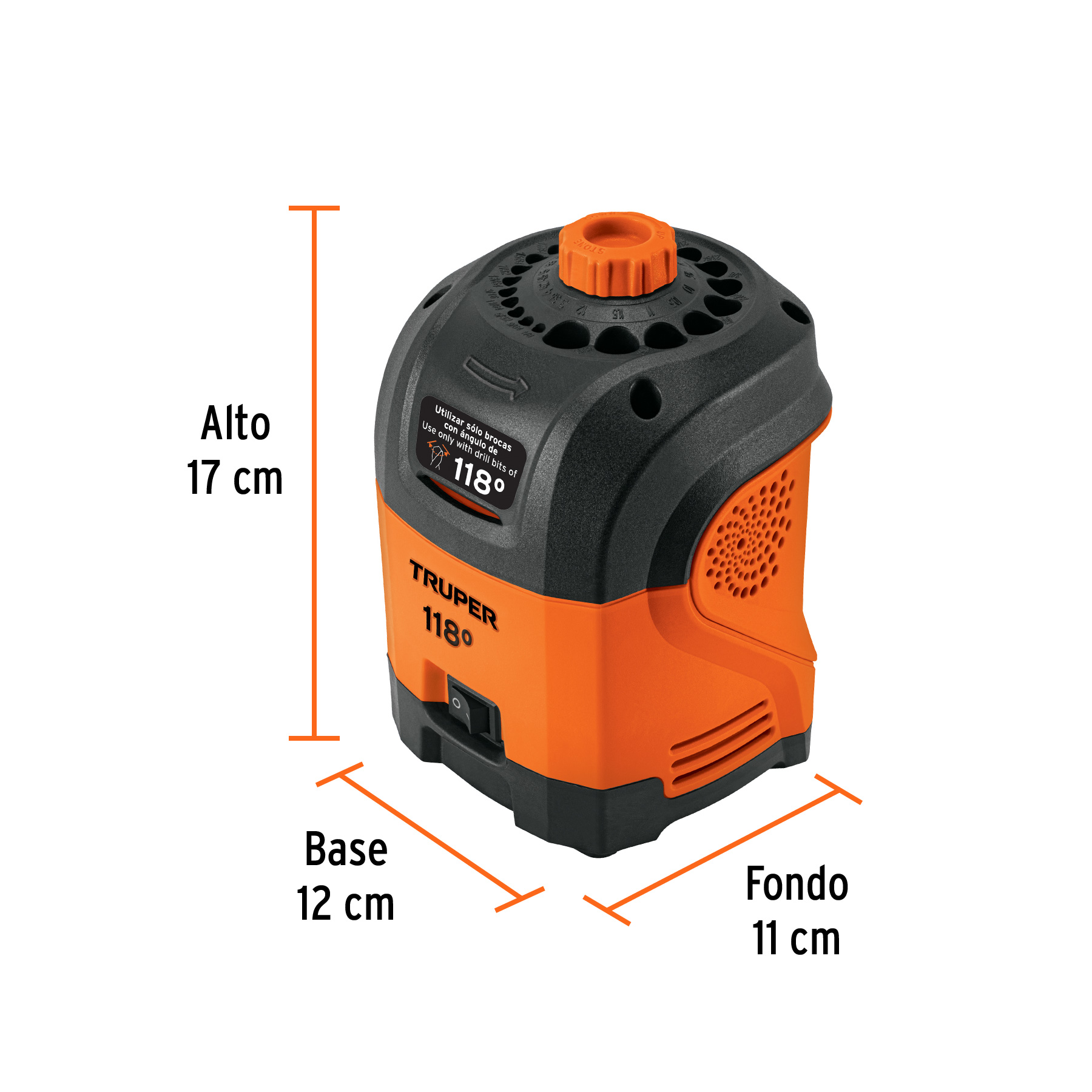 Afilador eléctrico para brocas con punta 118°, Truper - Imagen 2