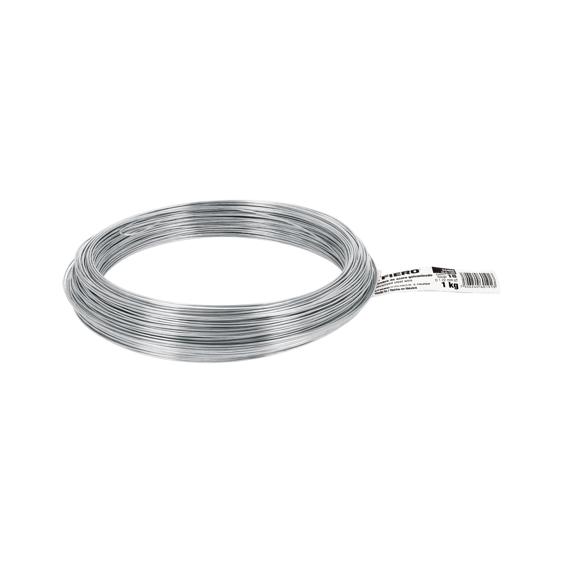 Kilo de alambre galvanizado, calibre 18, FIERO