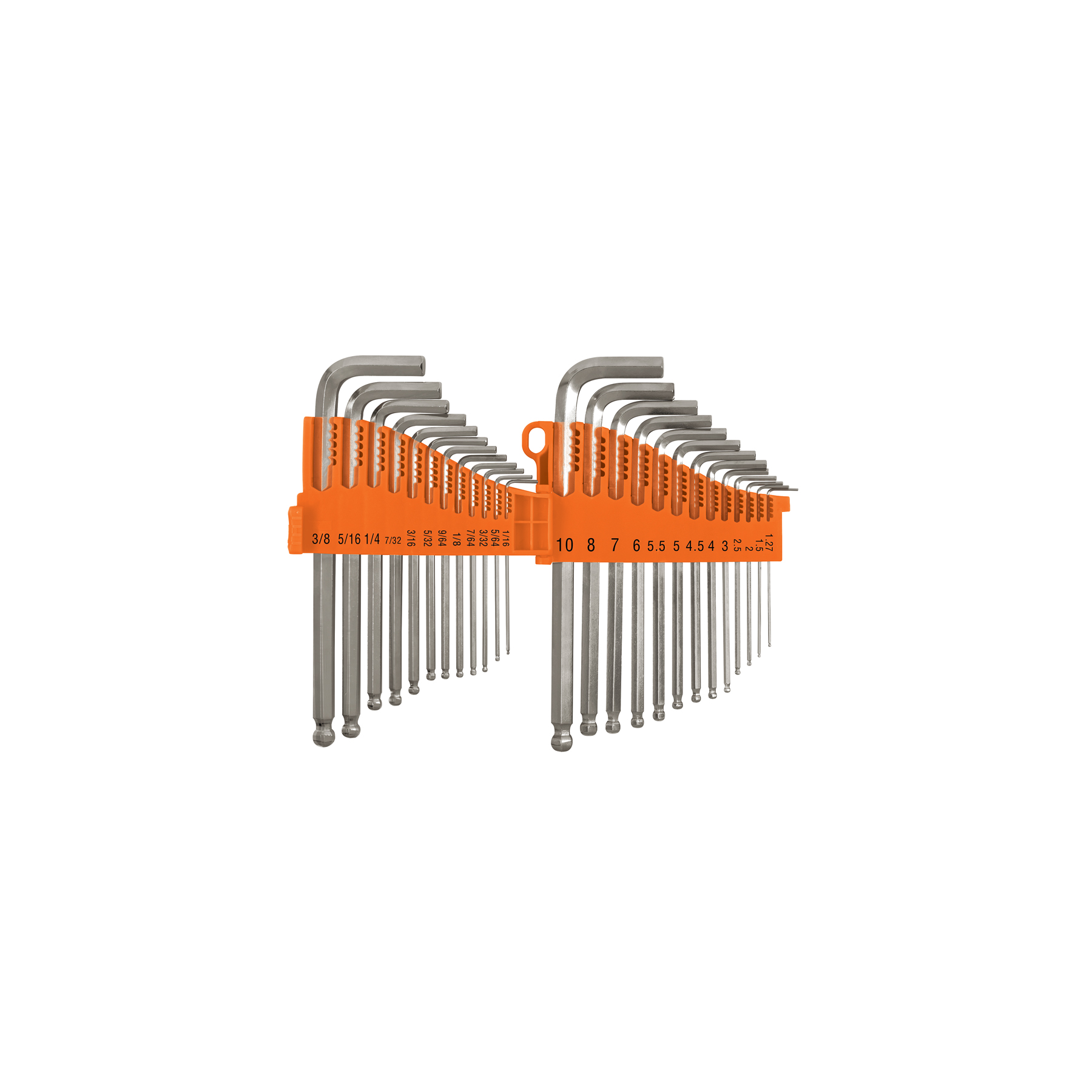 Juego 25 llaves allen largas mixtas punta bola,organizador