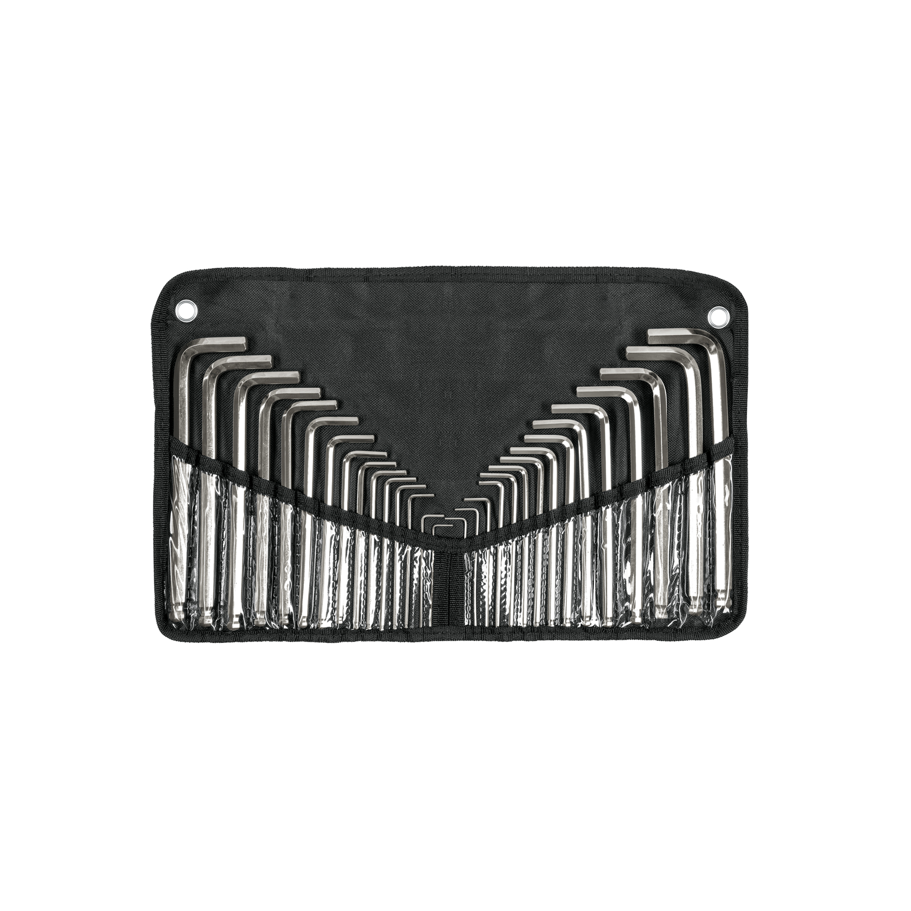 Juego 30 llaves allen largas mixtas punta bola, estuche