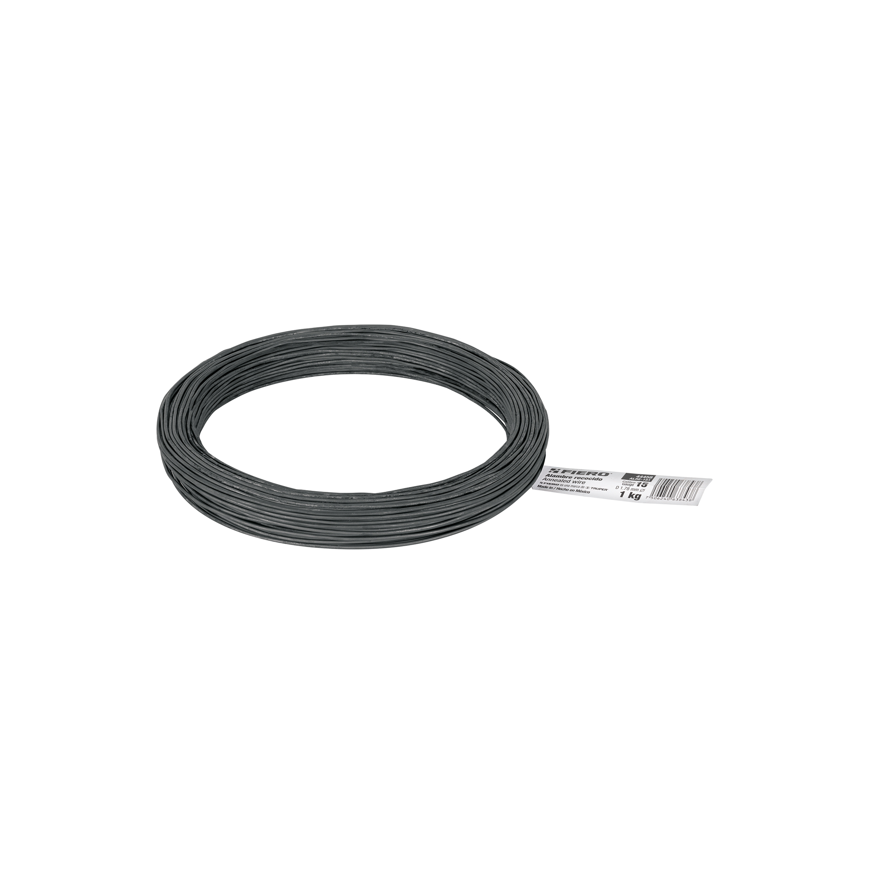 Kilo de alambre recocido calibre 15 en rollo de 1 kg, FIERO