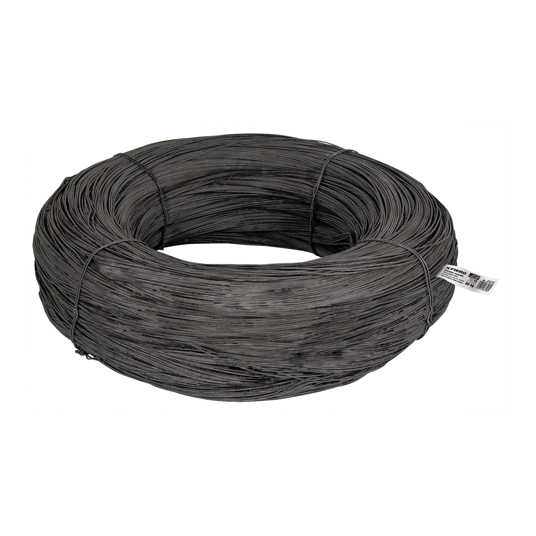 Kilo de alambre recocido calibre 15 en rollo de 60 kg, FIERO