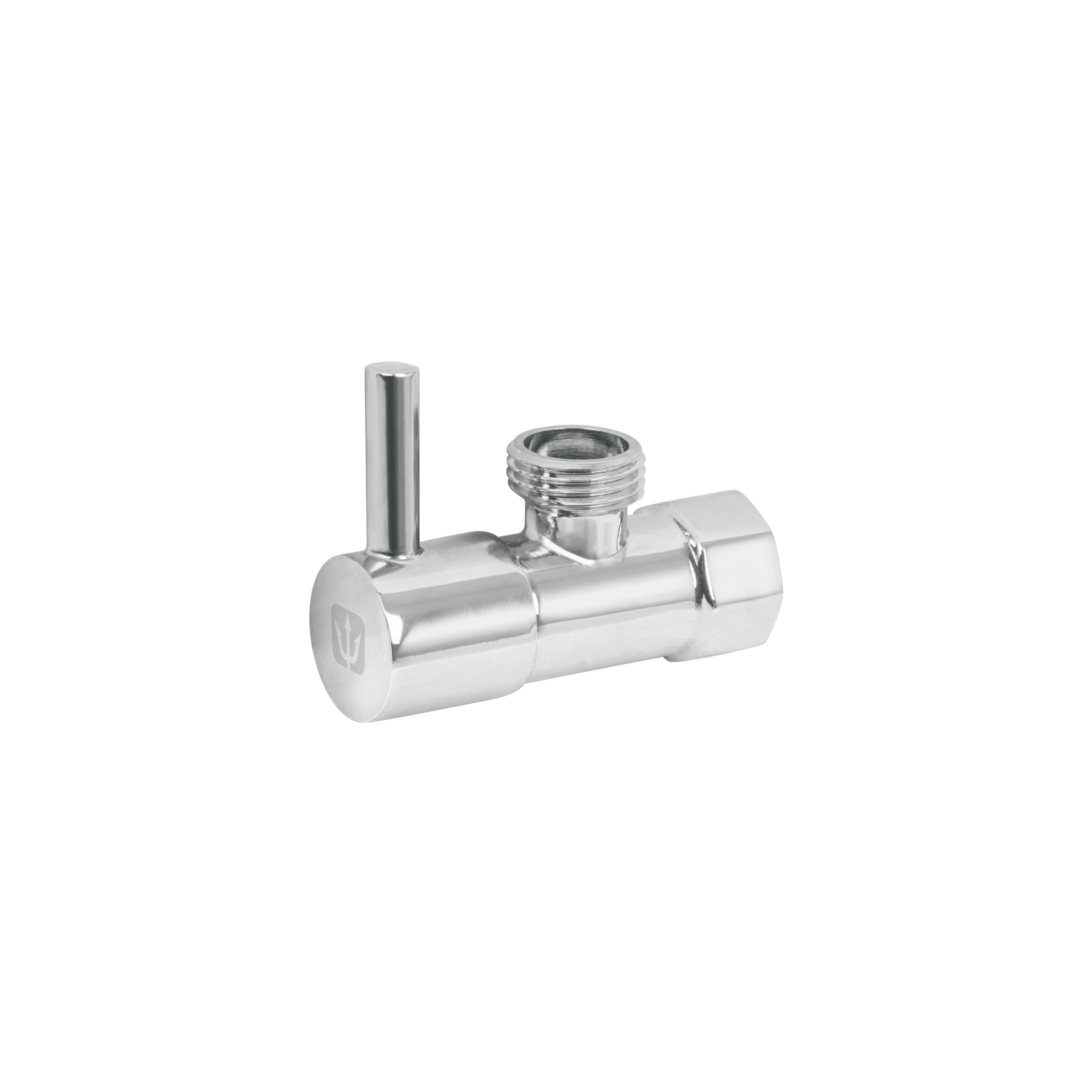 Llave angular 1/2',1/4 de vuelta, roscable, maneral palanca