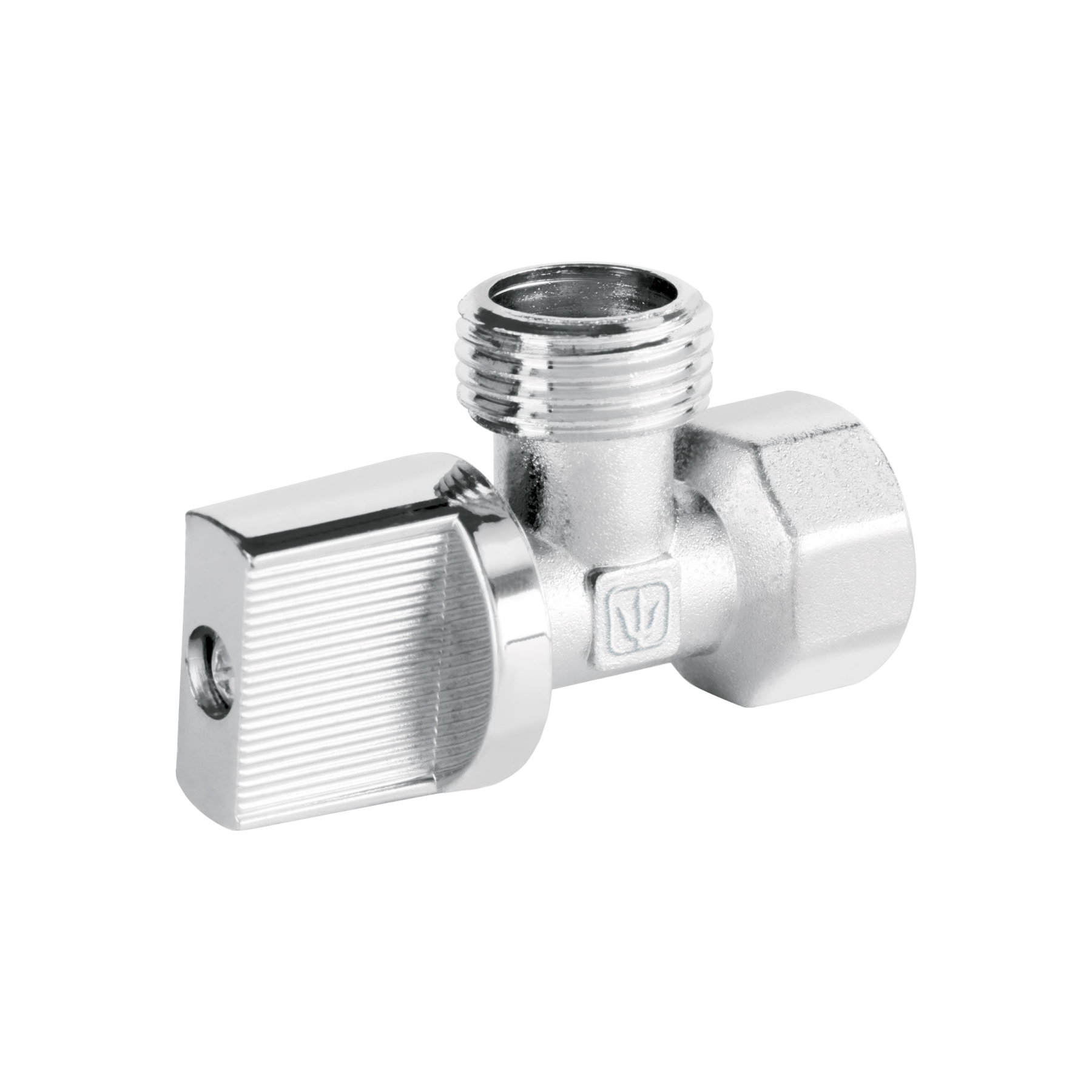 Llave angular 1/2', 1/4 de vuelta, roscable, blíster, BASIC