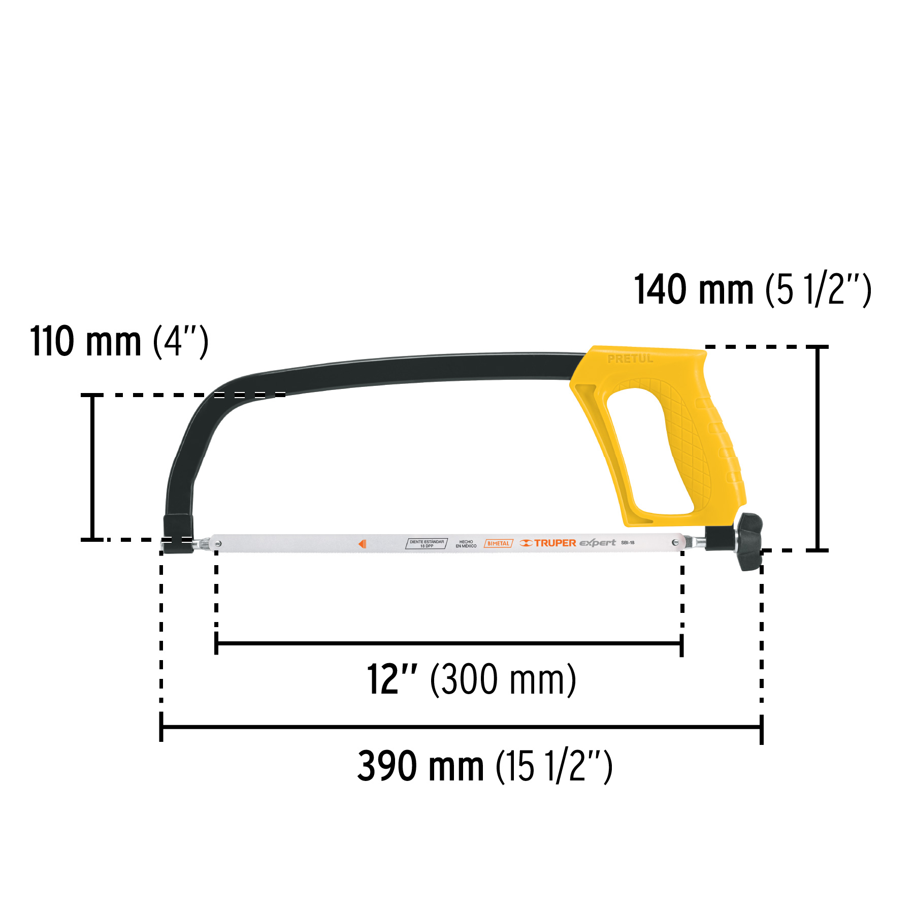 Arco 12' de solera para segueta, Pretul - Imagen 3