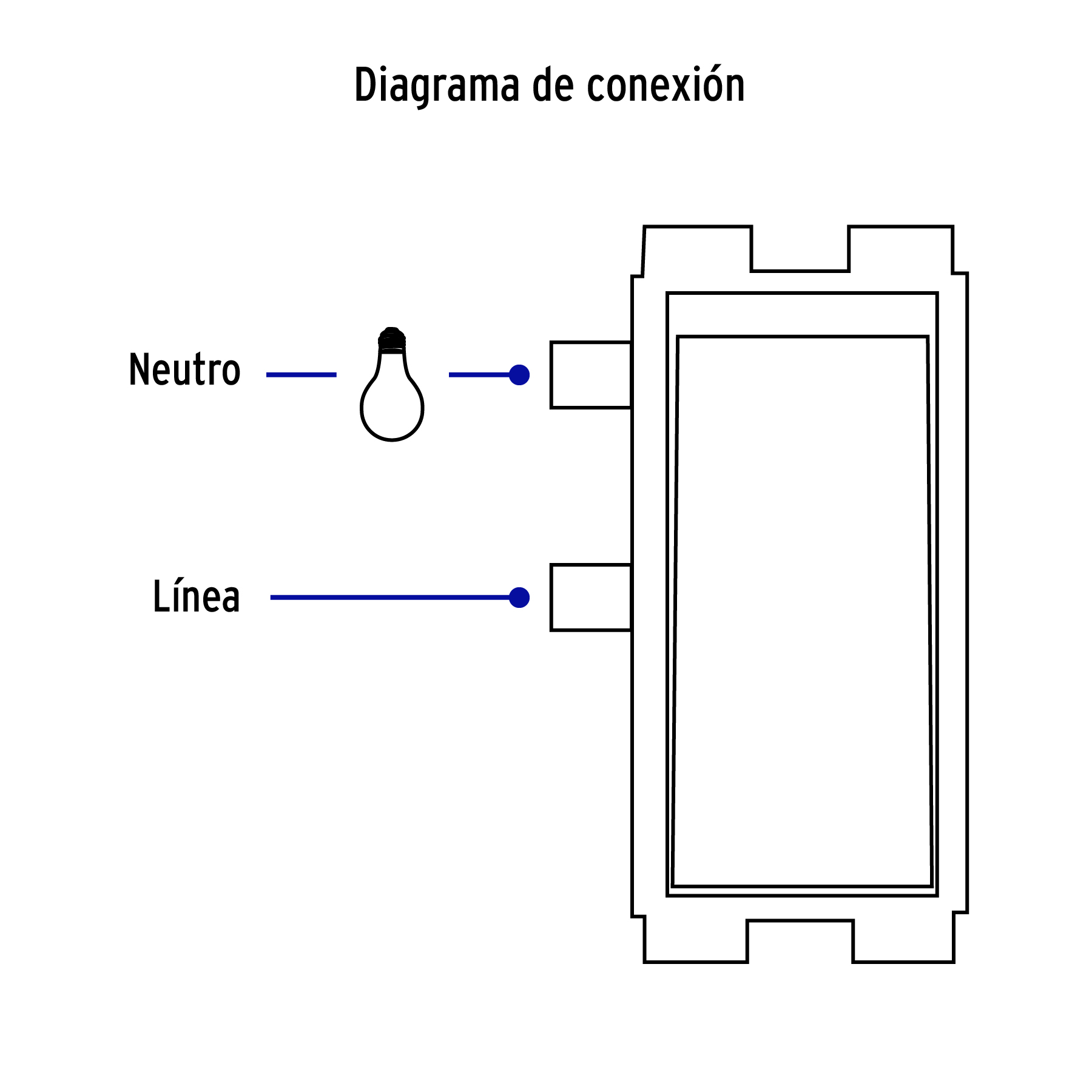 Interruptor sencillo, marfil, línea Volteck Basic - Imagen 4