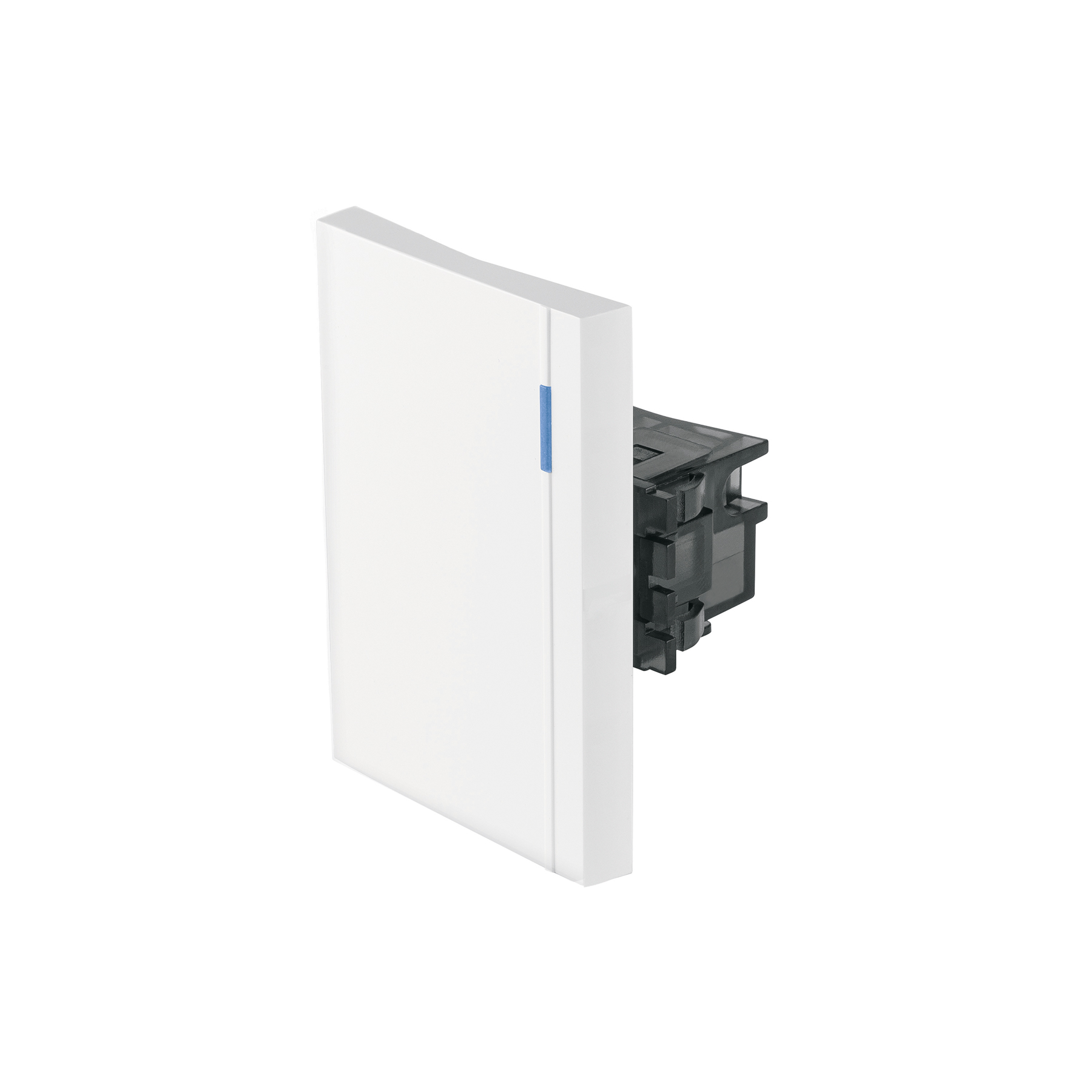 Interruptor sencillo 3 módulos, línea Española, color blanco