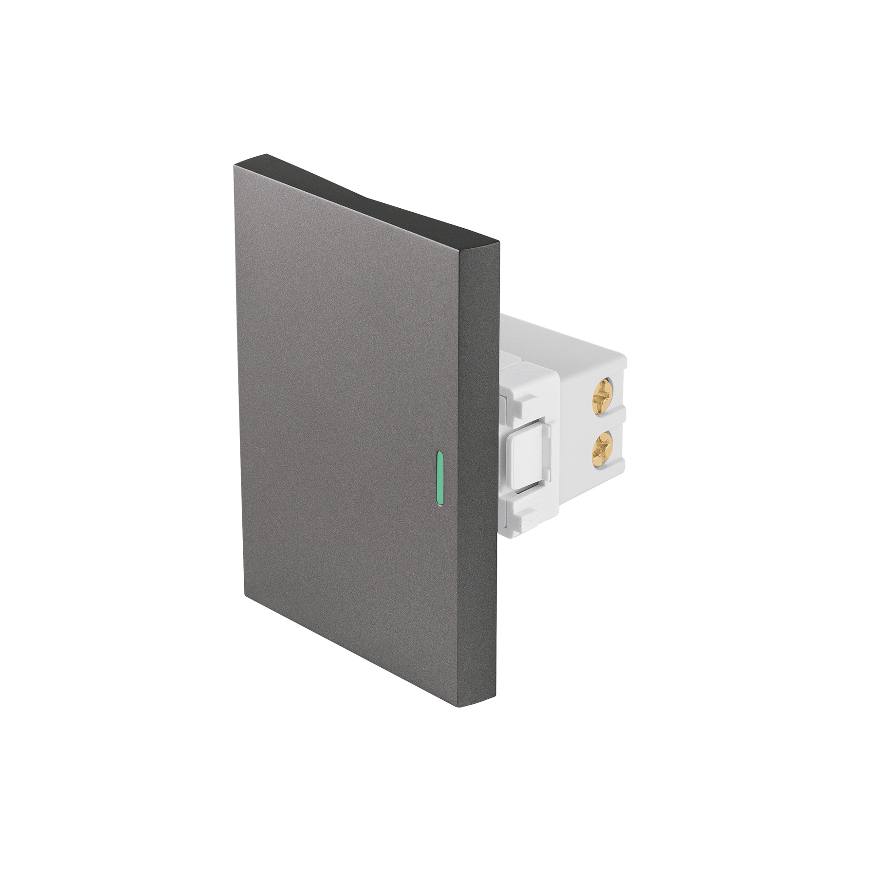 Interruptor 3 vías acero inox de 3 módulos, línea Lisboa