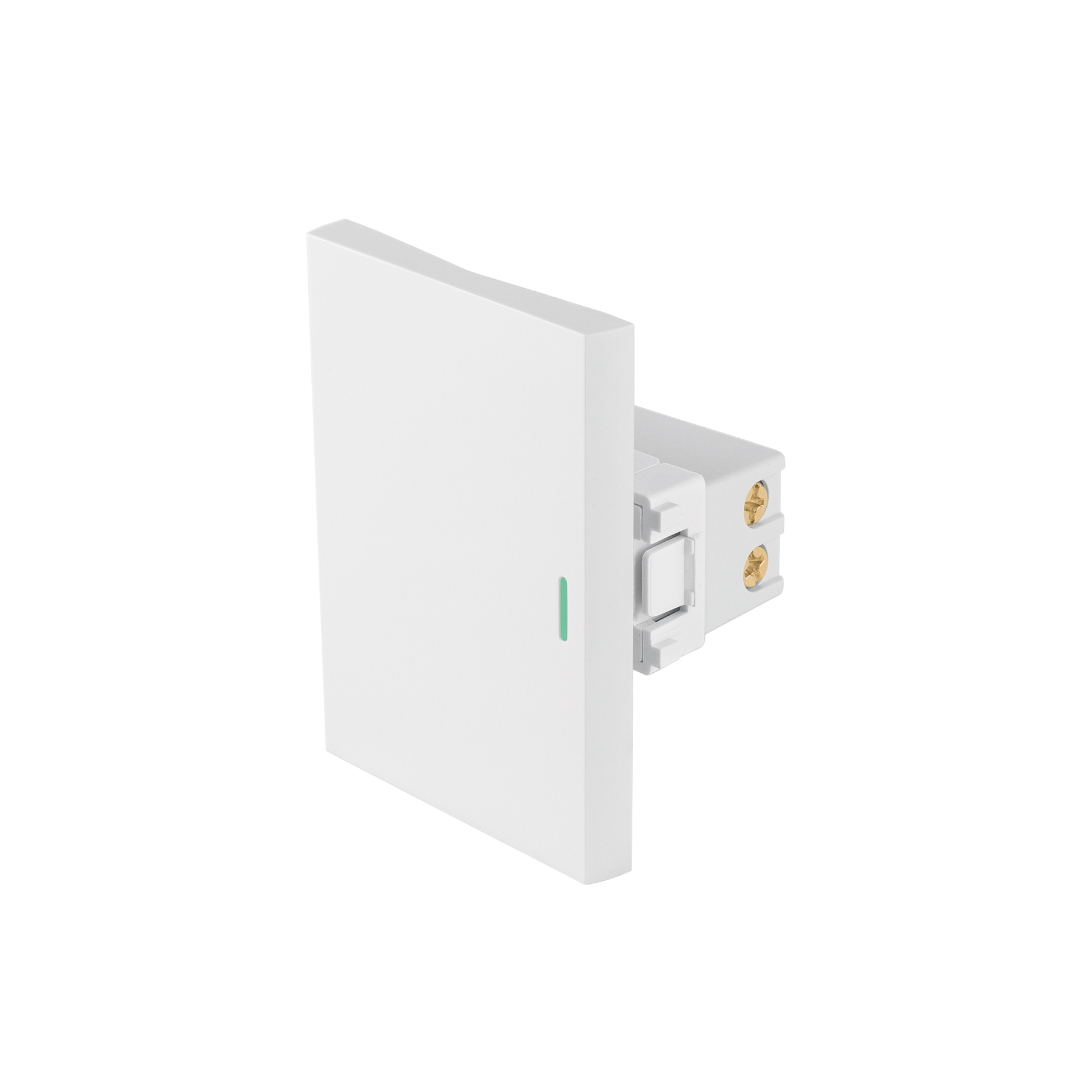 Interruptor sencillo blanco de 3 módulos, línea Lisboa