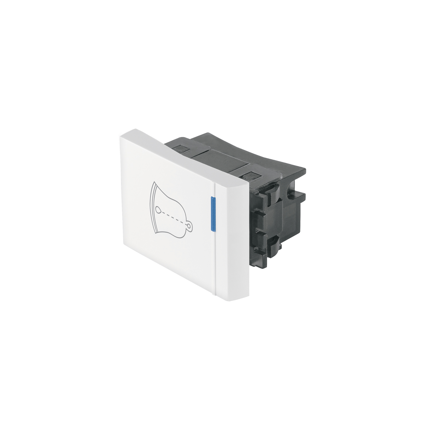 Interruptor para timbre, 1.5 módulos, línea Española, blanco