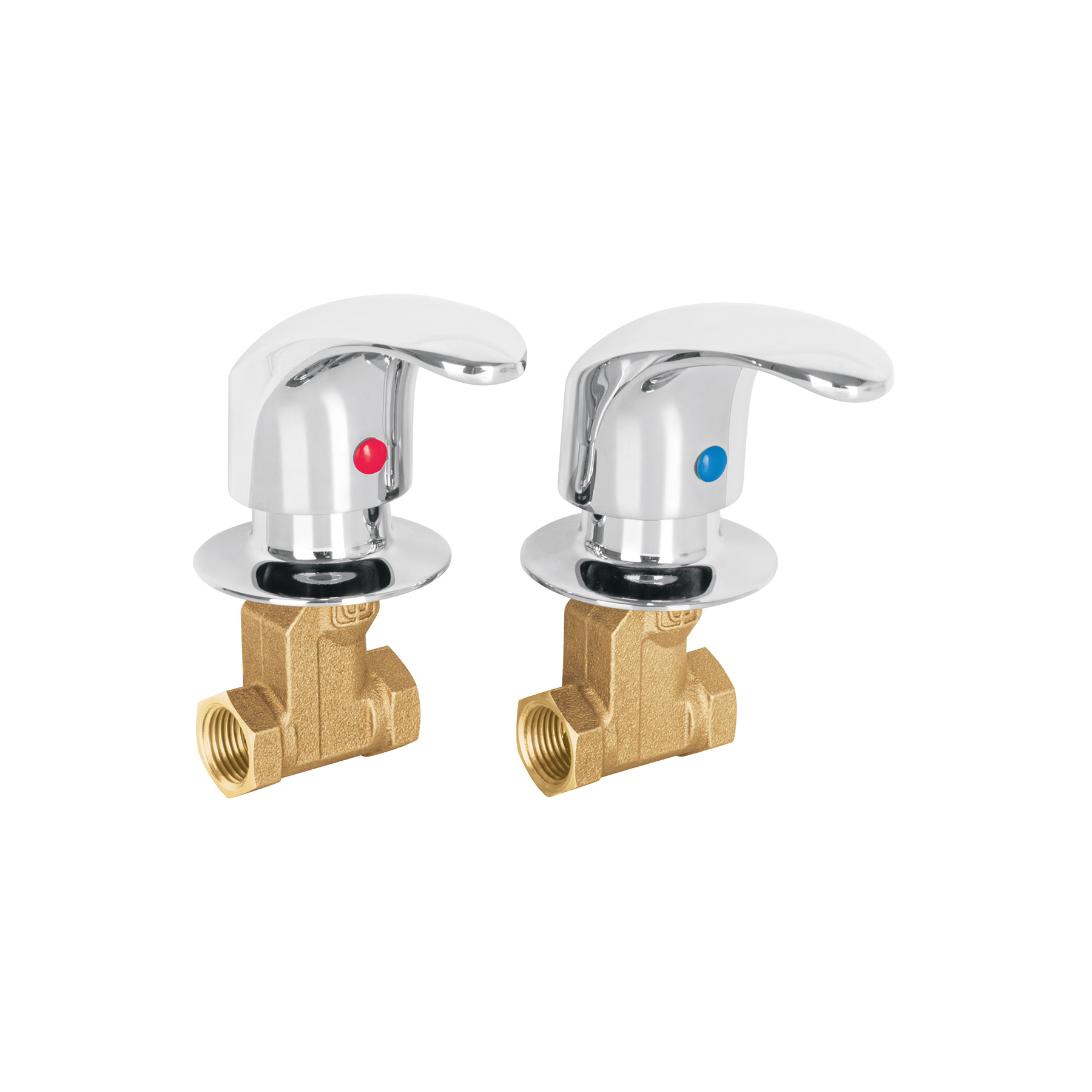 Juego llaves empotrar roscables, palanca, Aqua