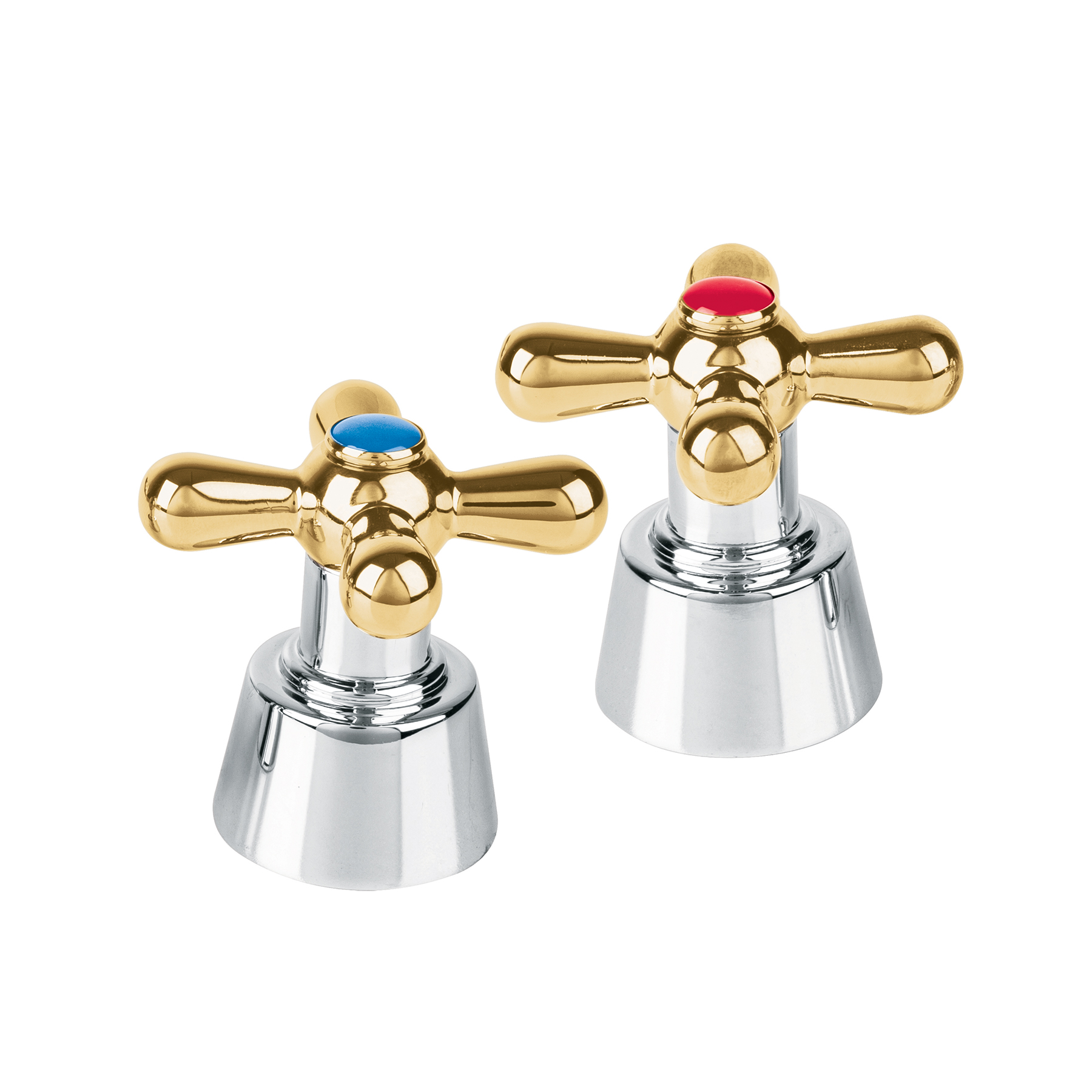 Juego de manerales de cruceta p/lav-fregadero,cromo oro,Aqua