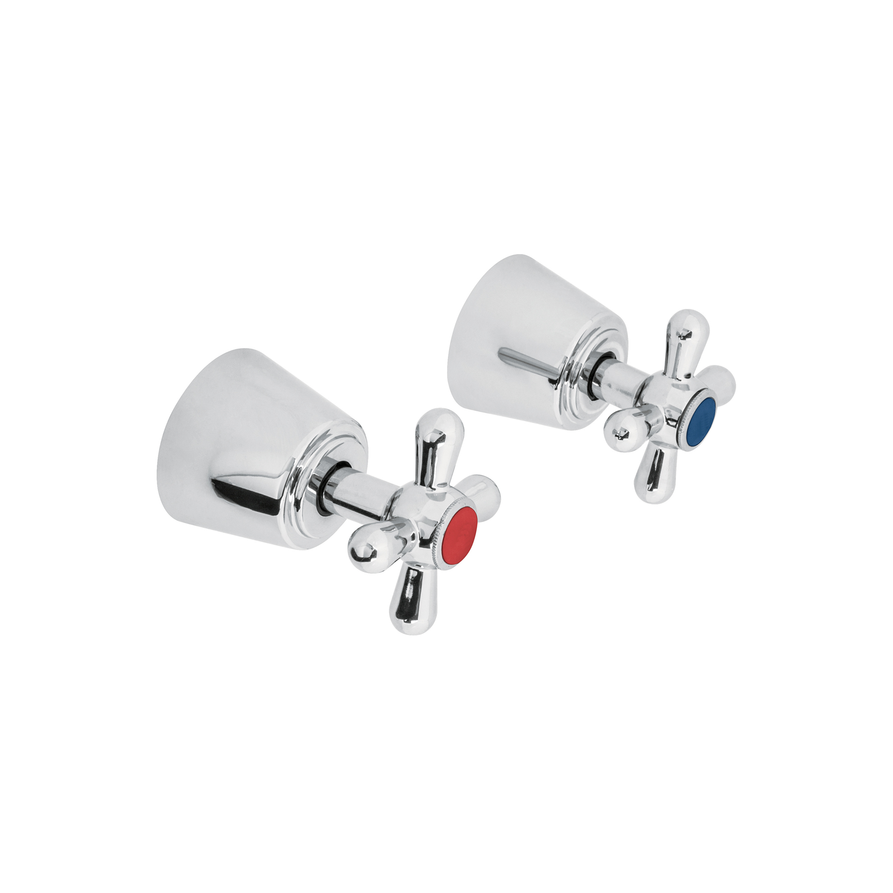 Juego de manerales de cruceta para regadera, cromo, Aqua