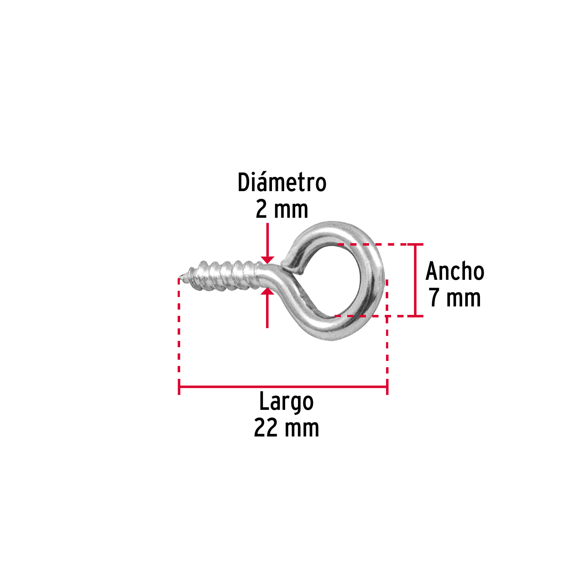 Blíster con 20 armellas cerradas de 17 x 40, FIERO - Imagen 3