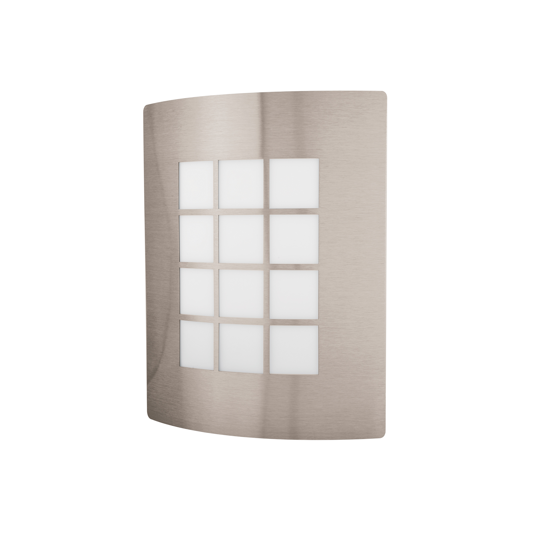 Arbotante decorativo cuerpo acero inox, lámpara no incluida