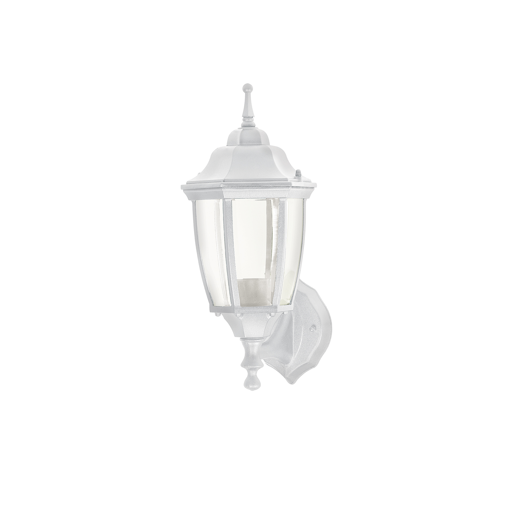 Arbotante tipo farol tradicional soportado p/exterior blanco