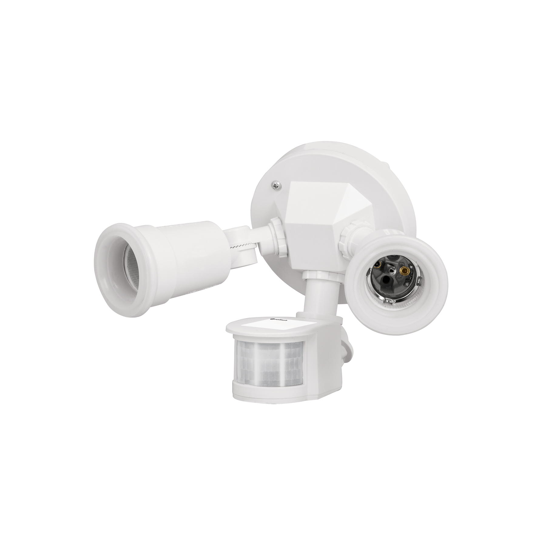 Arbotante blanco c/sensor movimiento, lámparas no incluidas