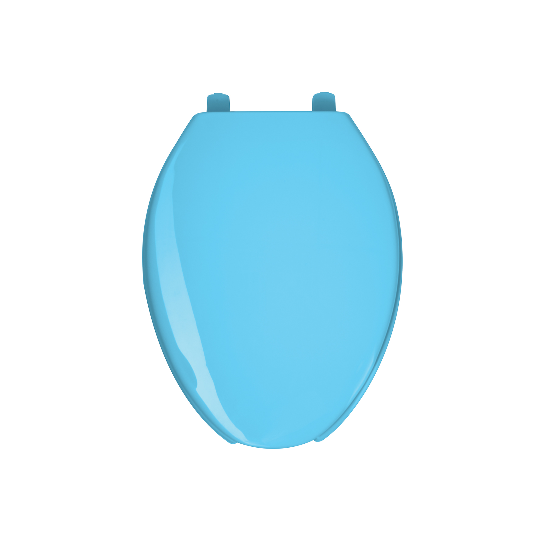 Asiento alargado con tapa para WC, abierto, azul, FOSET