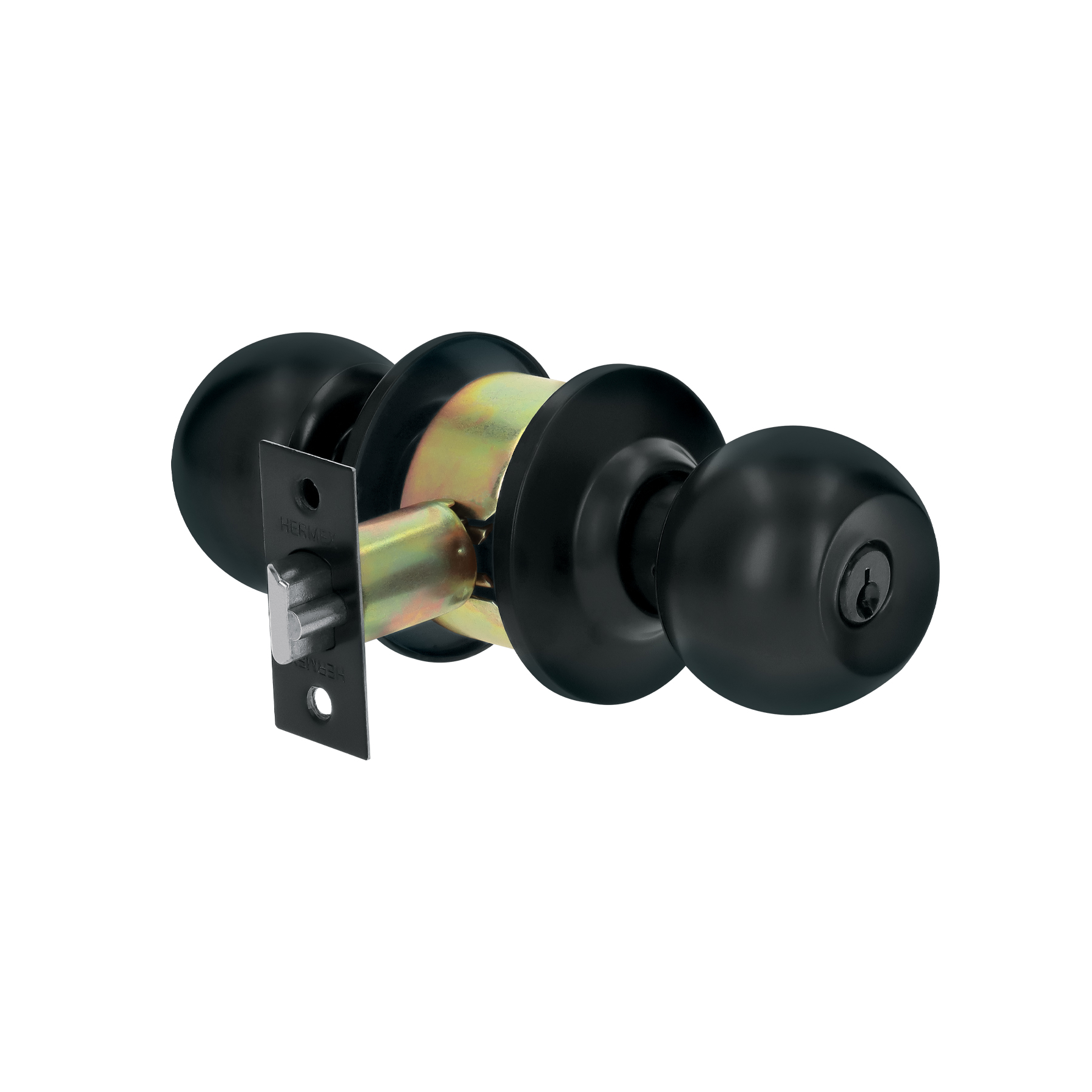 Cerradura tipo esfera, cilíndrico, entrada, negro, BASIC