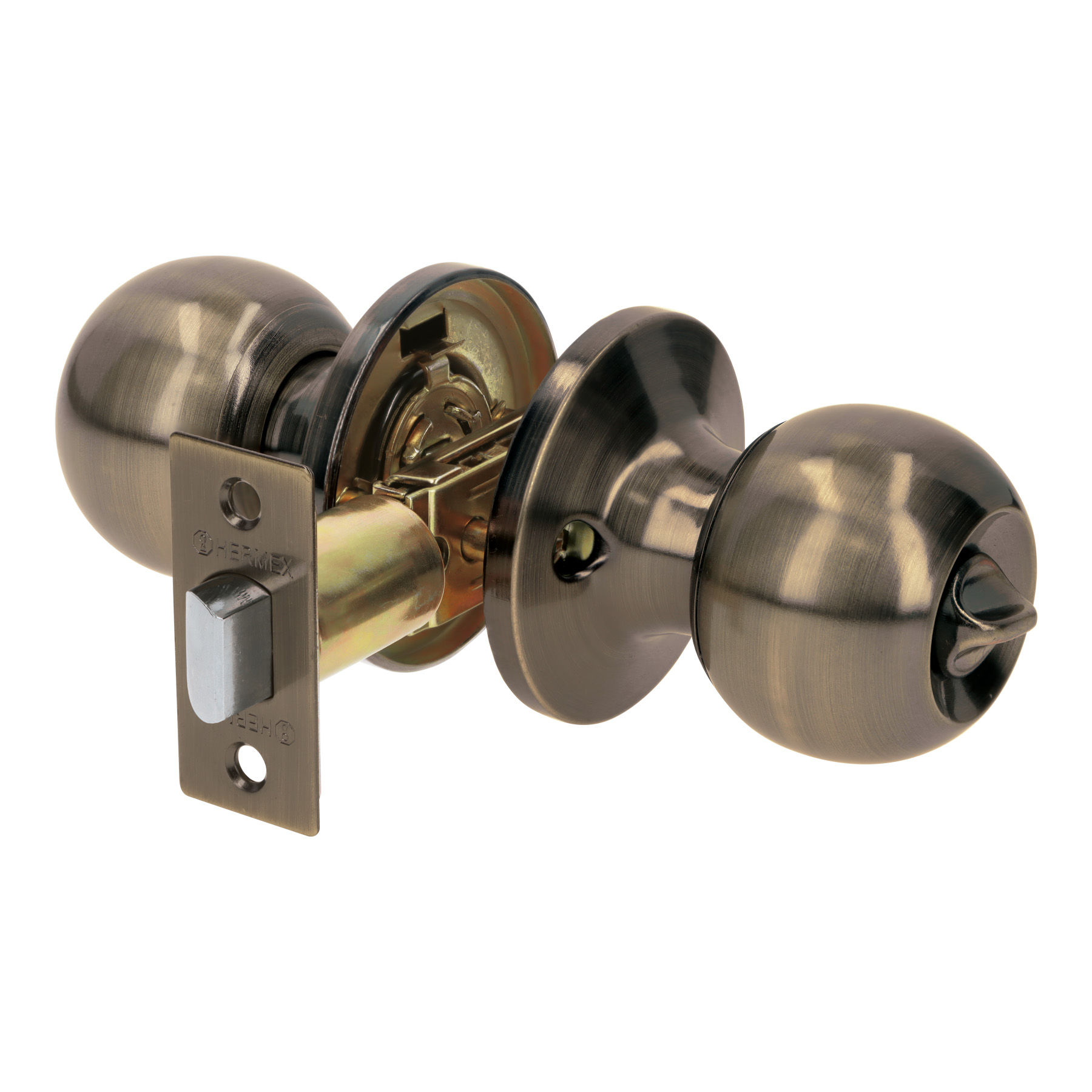 Cerradura esfera tubular, baño, antiguo, blíster, BASIC