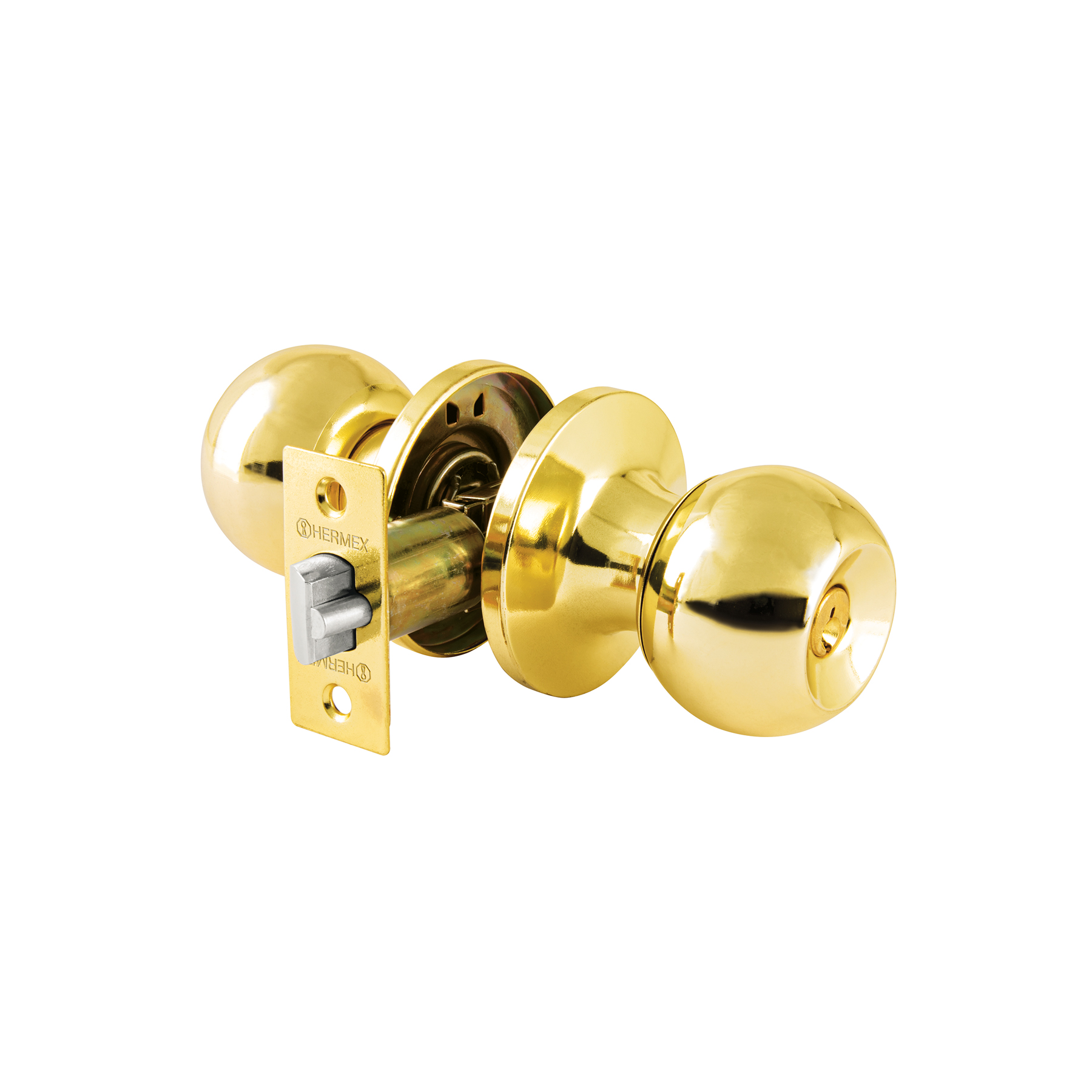 Cerradura tipo esfera, tubular, recámara,brillante, BASIC