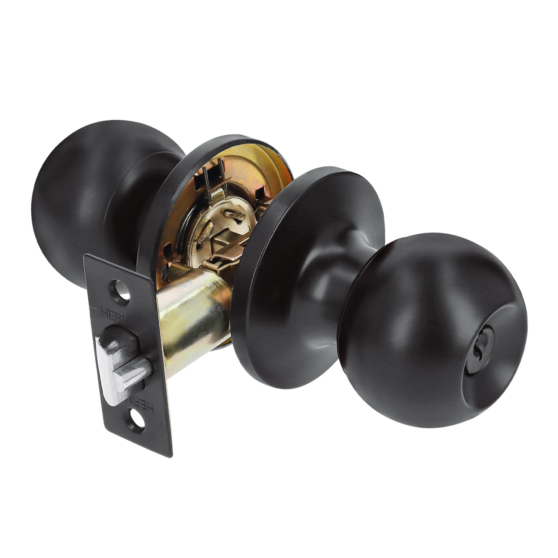 Cerradura esfera tubular, entrada, negro, blíster, BASIC