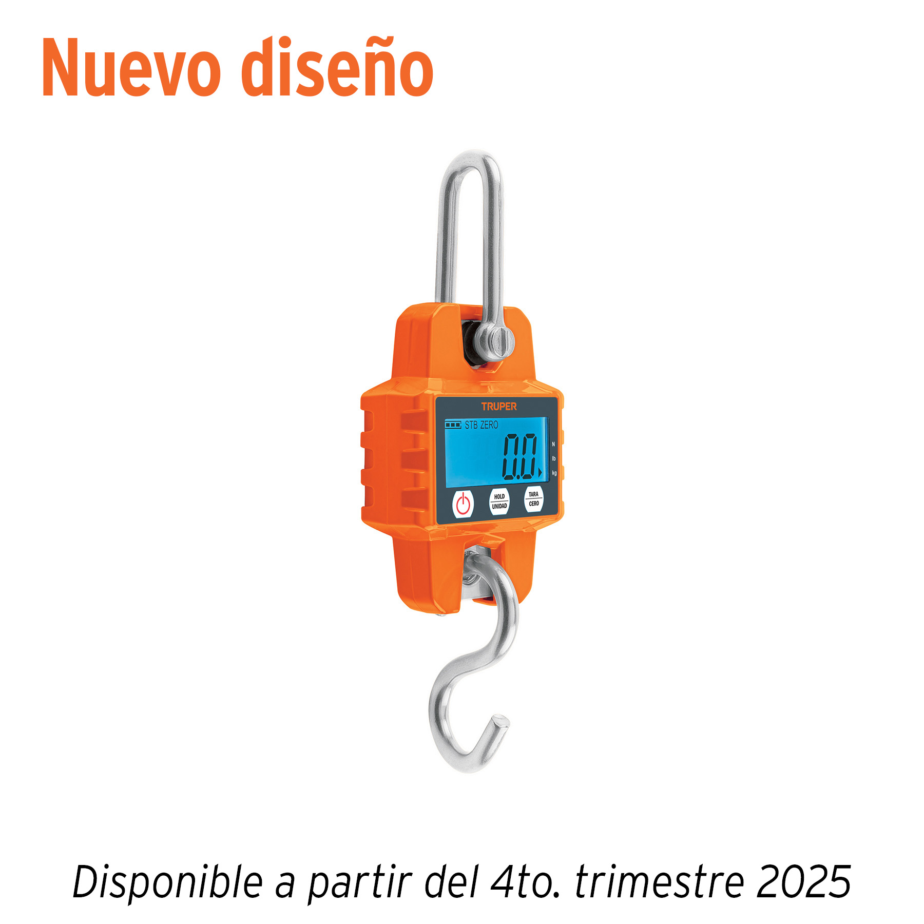Báscula electrónica colgante, de pilas, 300 kg, Truper