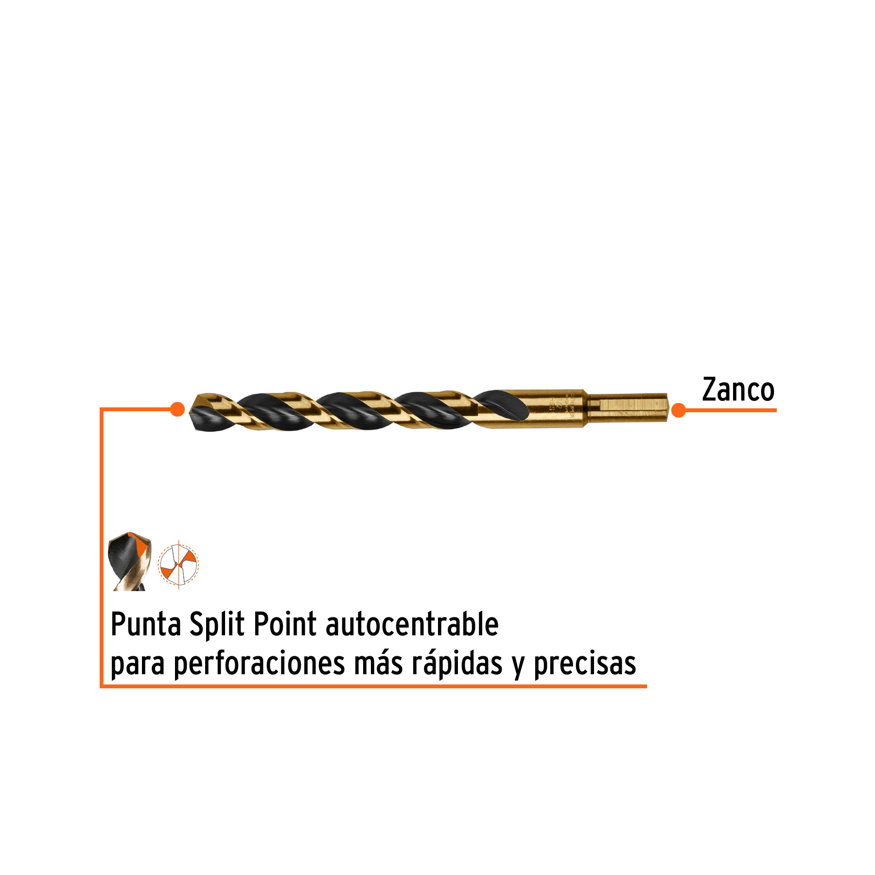 Broca HSS 1/2' Trugold para metal, Truper Expert - Imagen 2