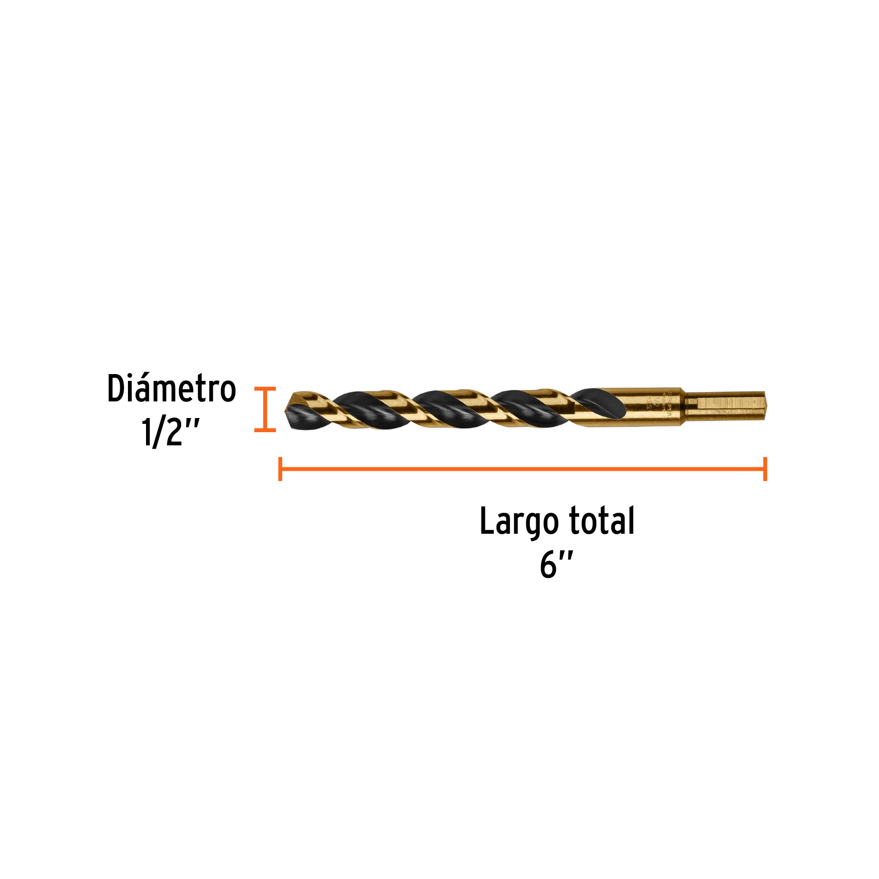 Broca HSS 1/2' Trugold para metal, Truper Expert - Imagen 3