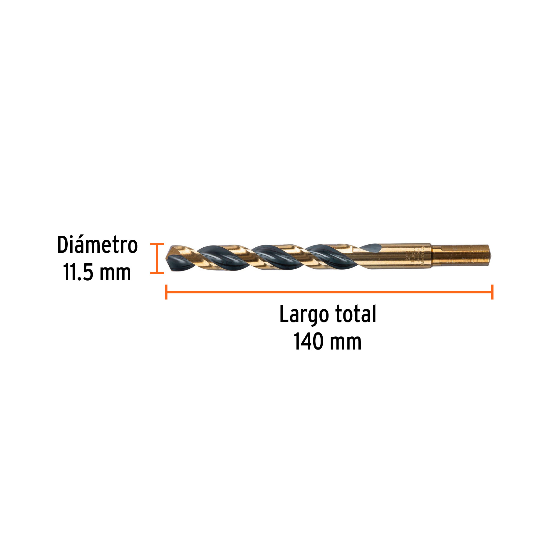 Broca HSS 11.5 mm Trugold para metal, Truper Expert - Imagen 3