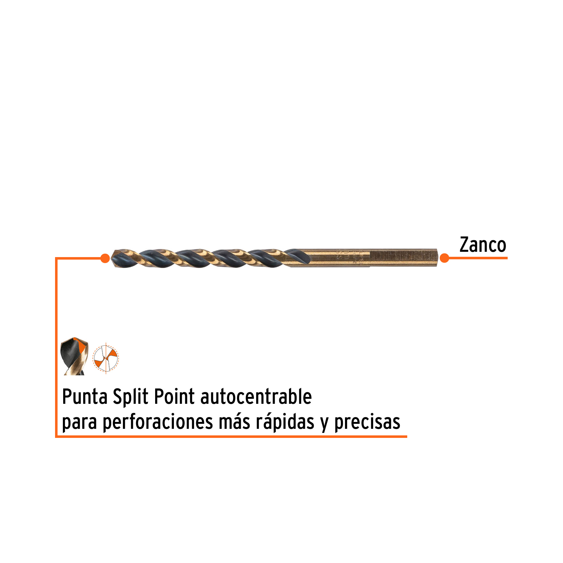 Broca HSS 5.0 mm Trugold para metal, Truper Expert - Imagen 2