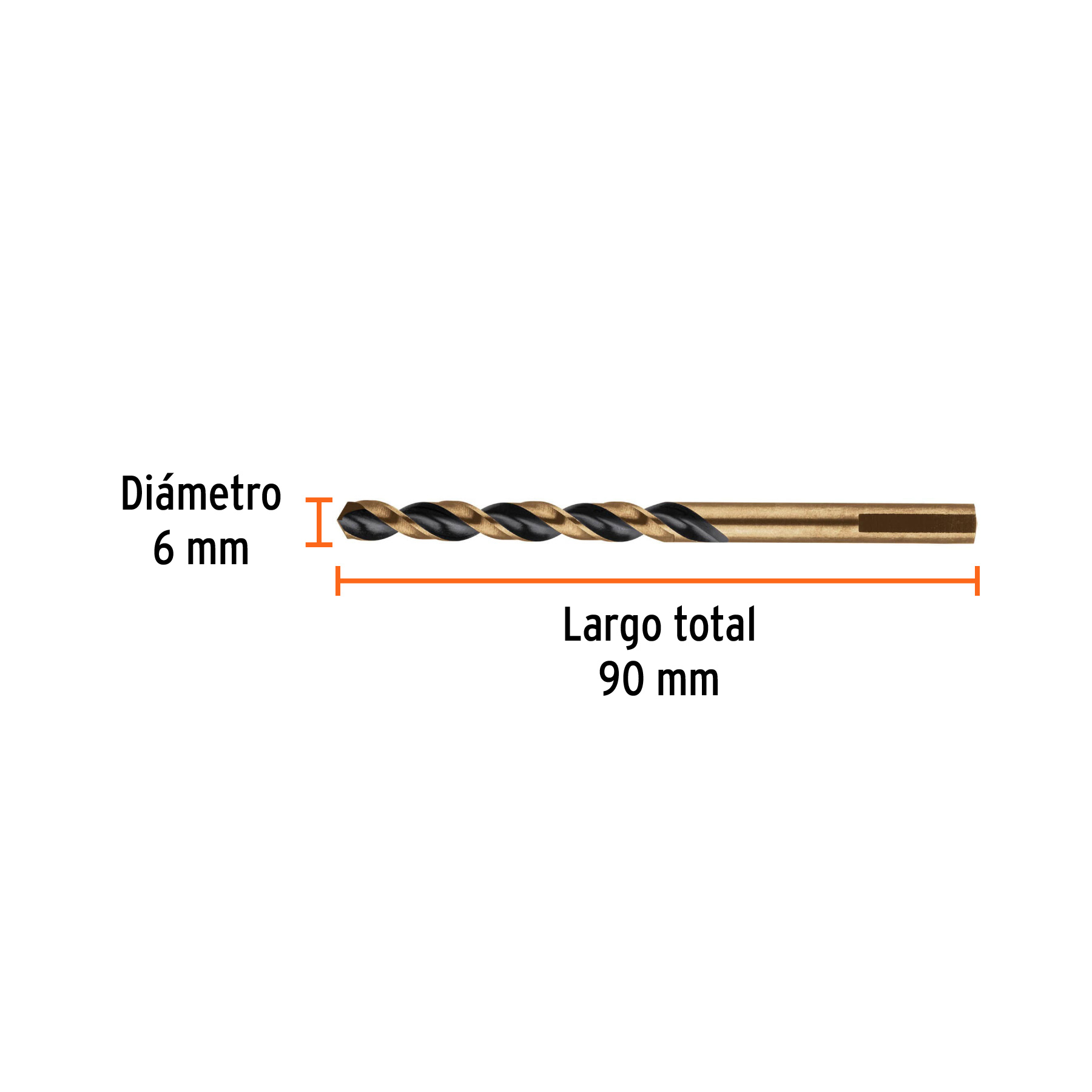 Broca HSS 6.0 mm Trugold para metal, Truper Expert - Imagen 3