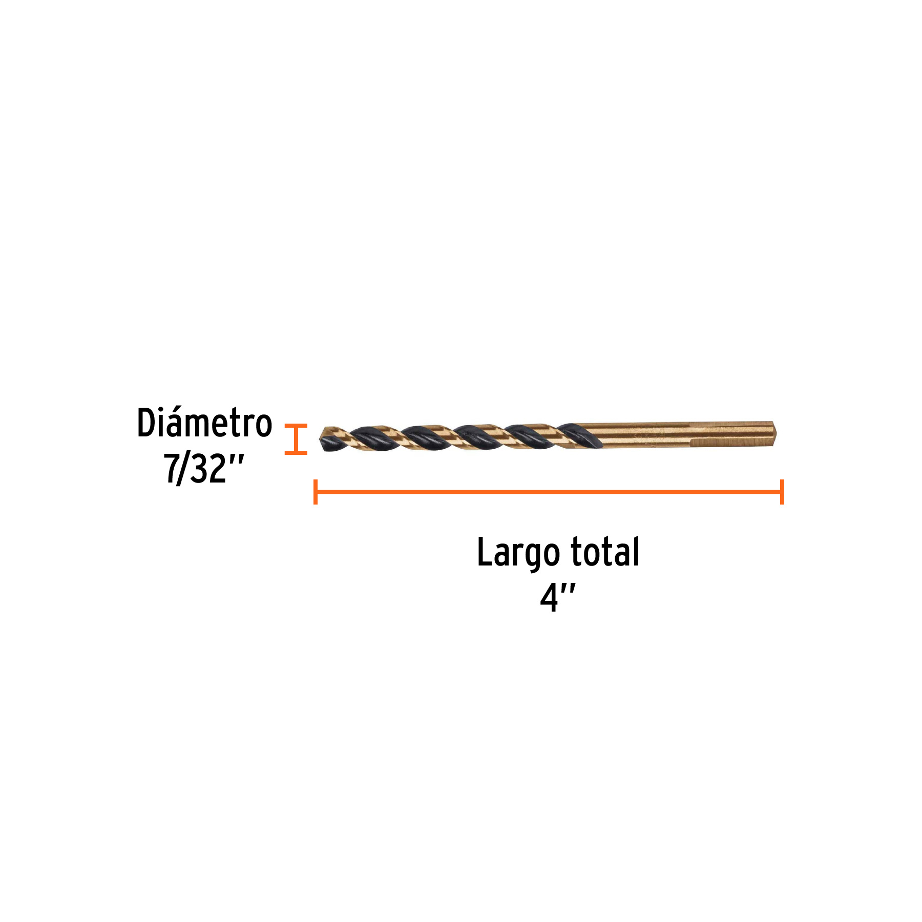 Broca HSS 7/32' Trugold para metal, Truper Expert - Imagen 3