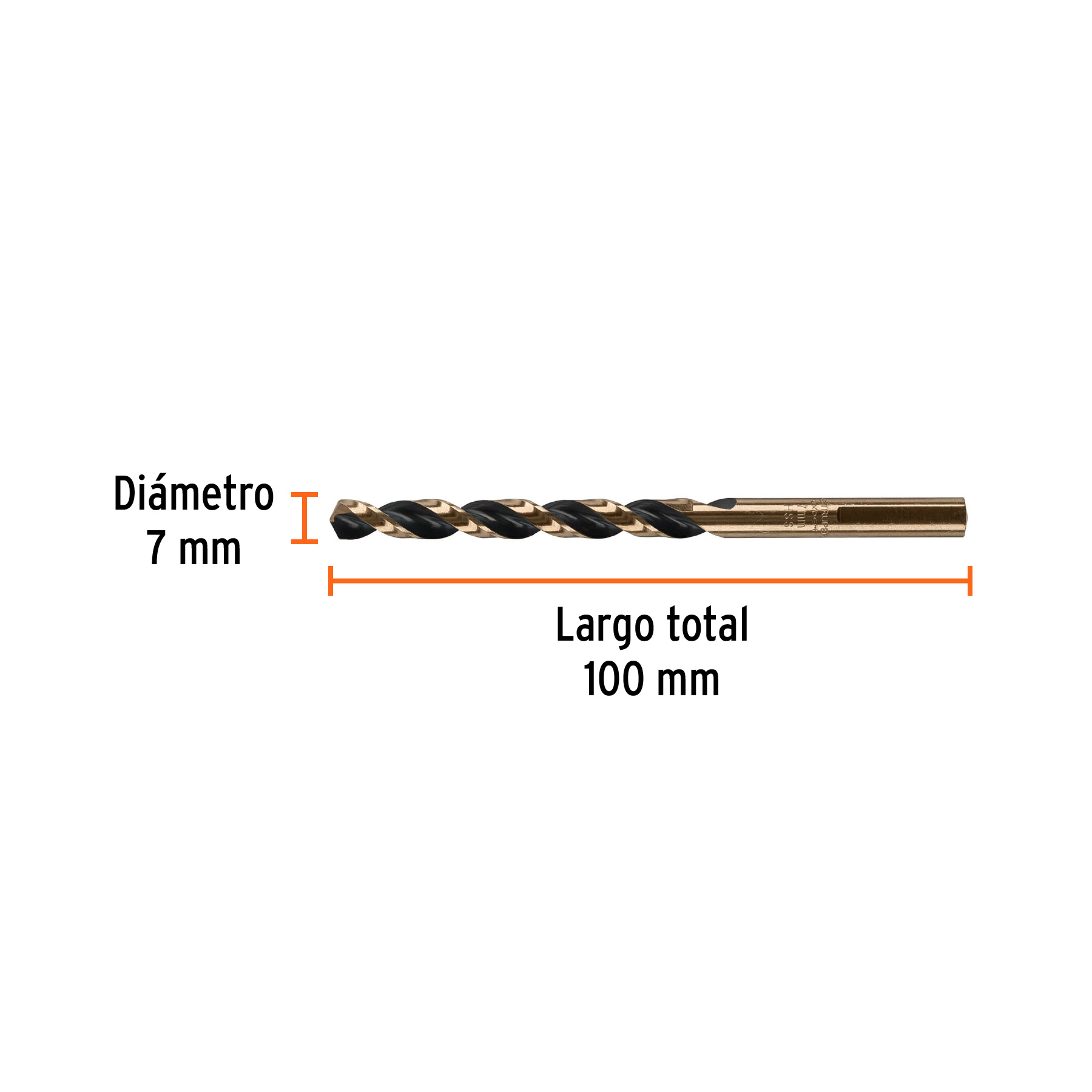 Broca HSS 7.0 mm Trugold para metal, Truper Expert - Imagen 3