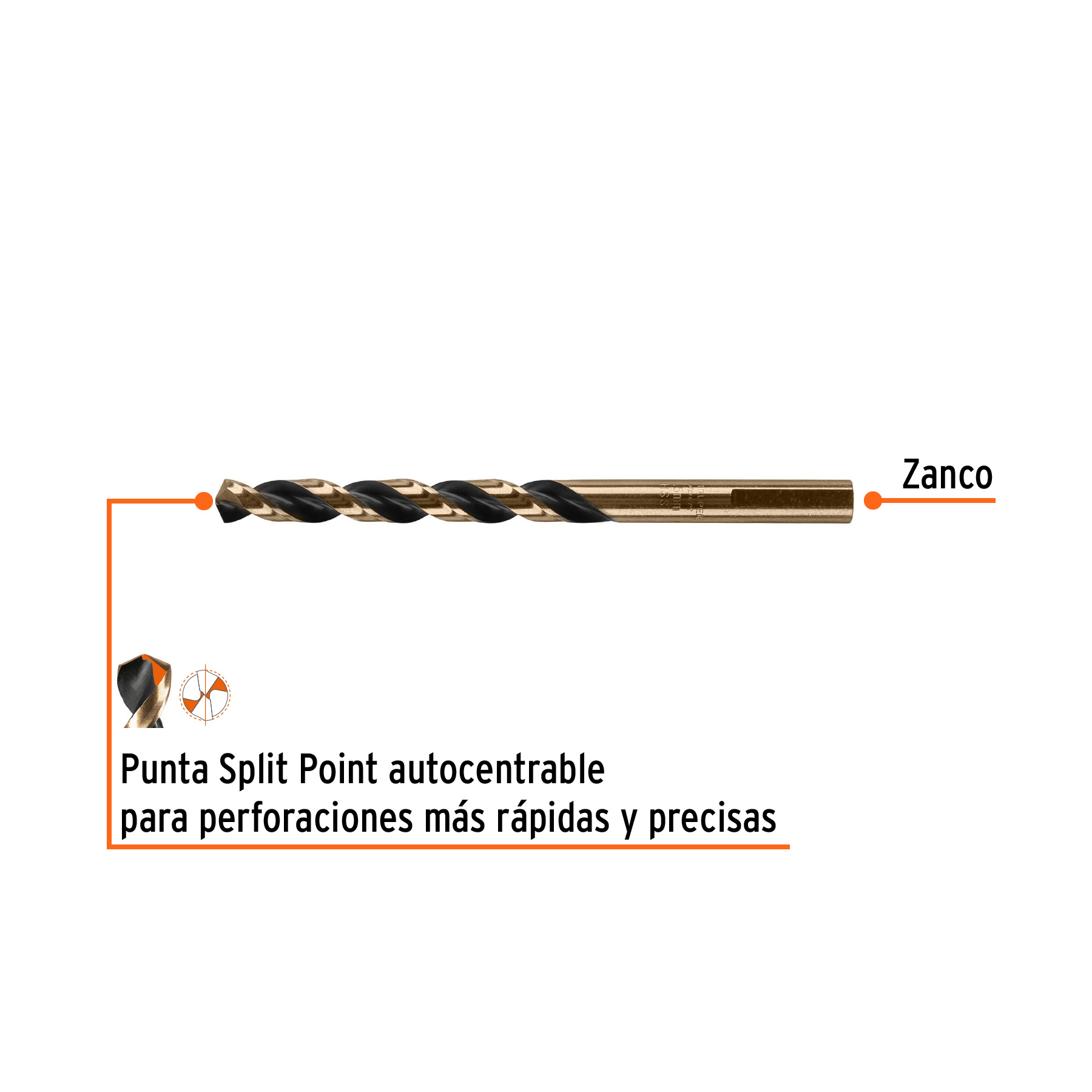 Broca HSS 7.5 mm Trugold para metal, Truper Expert - Imagen 2
