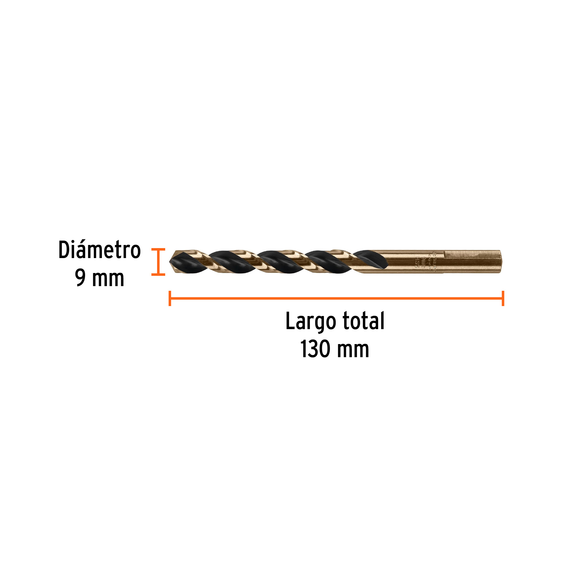 Broca HSS 9.0 mm Trugold para metal, Truper Expert - Imagen 3