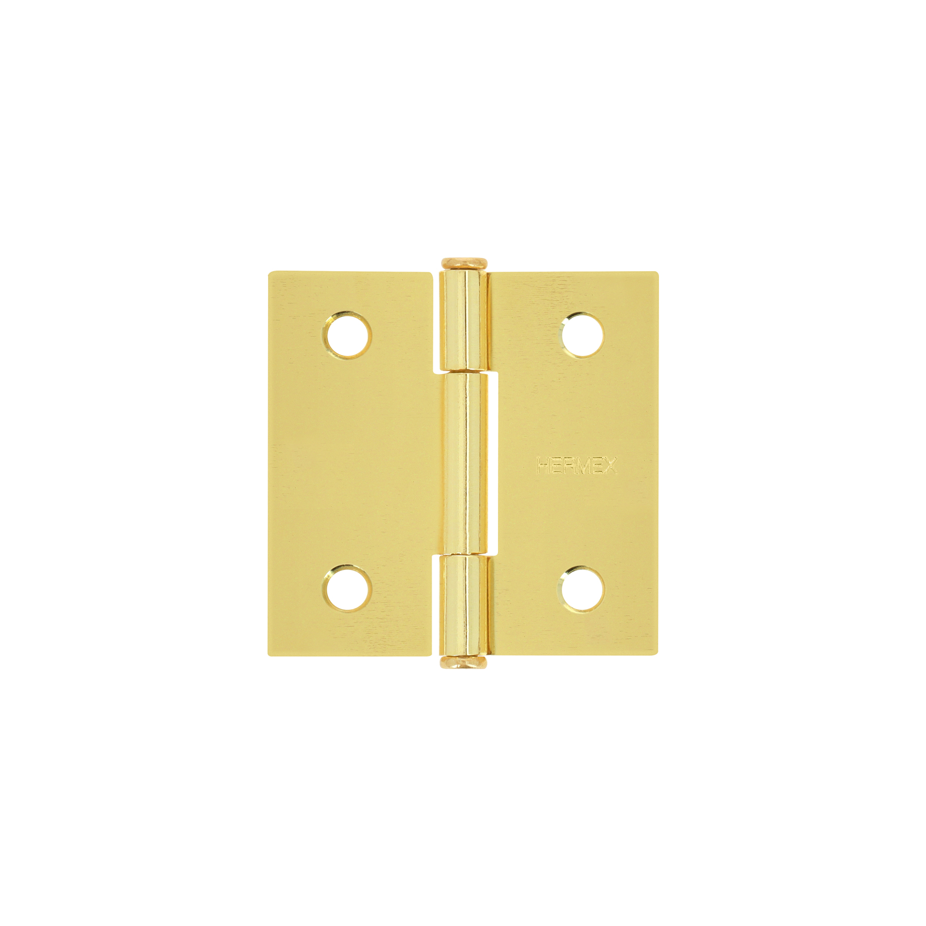 Bisagra cuadrada 2', latonado, cabeza plana, HERMEX