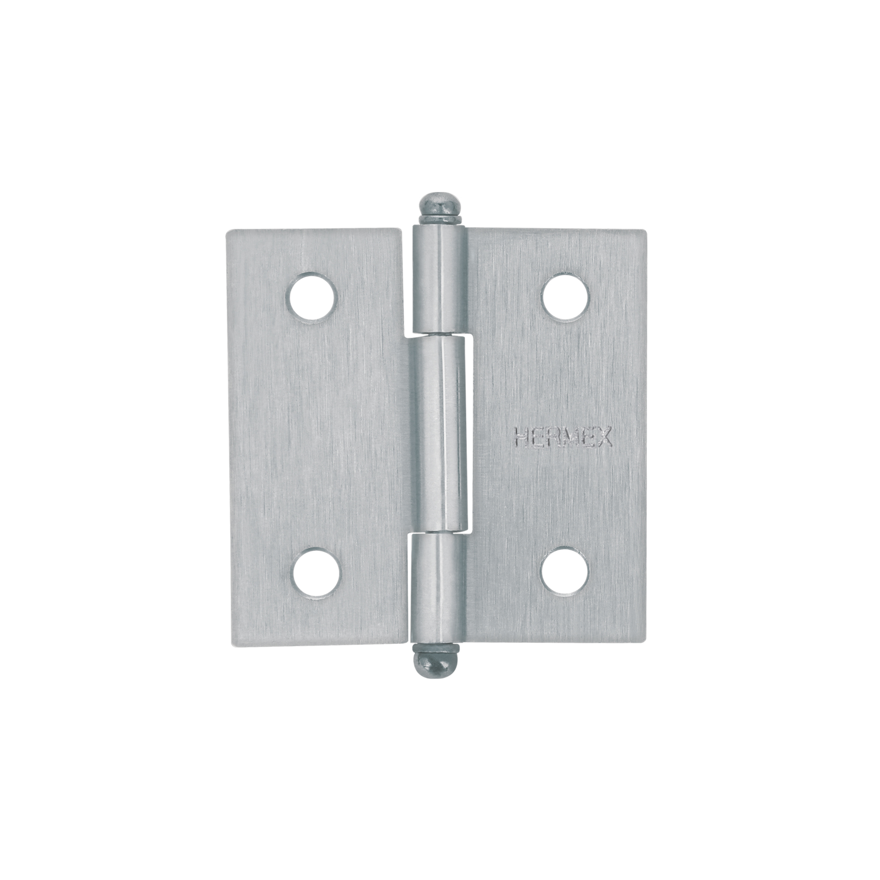 Bisagra cuadrada 2', satinado, cabeza redonda, HERMEX