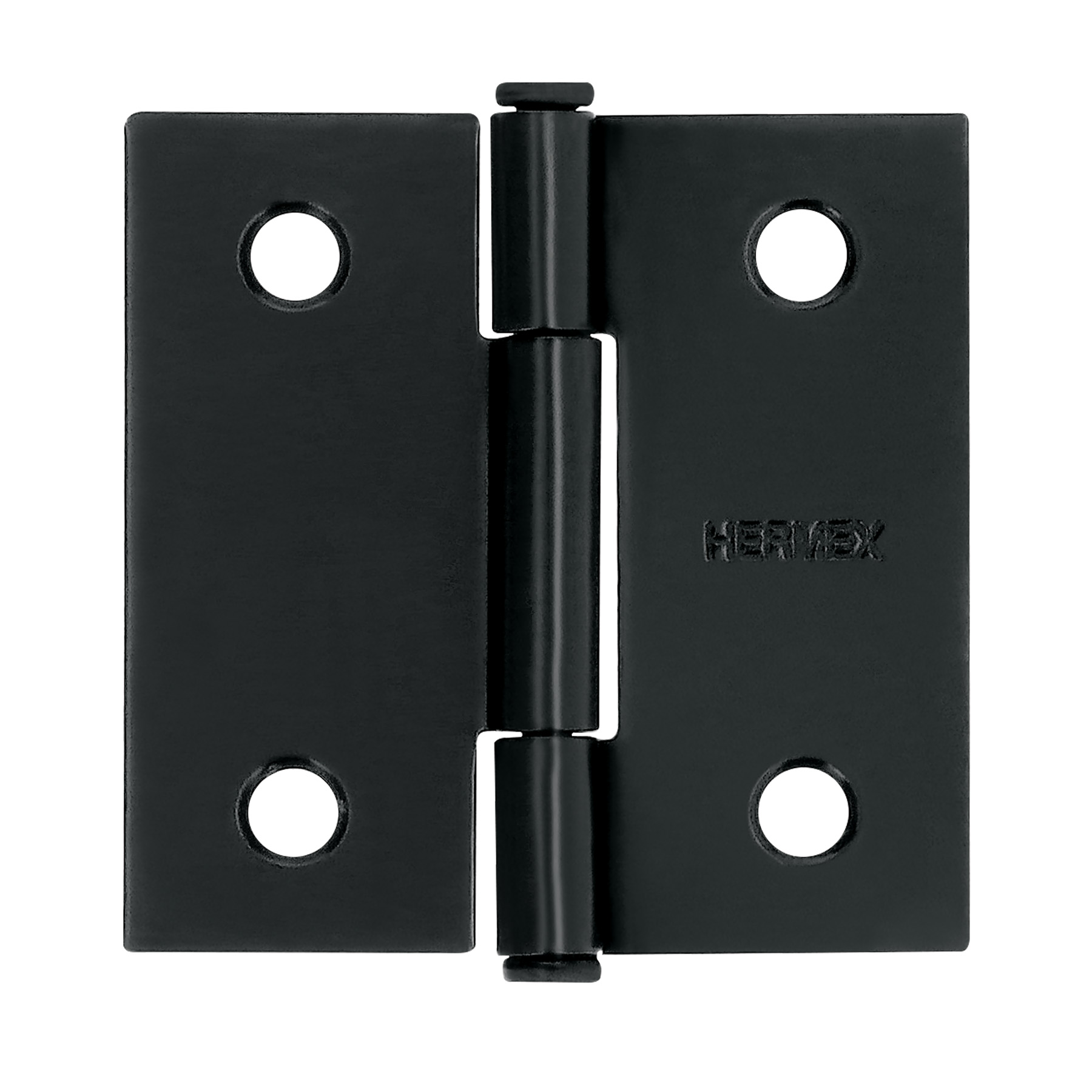 Bisagra cuadrada 2', negro mate, cabeza plana, HERMEX