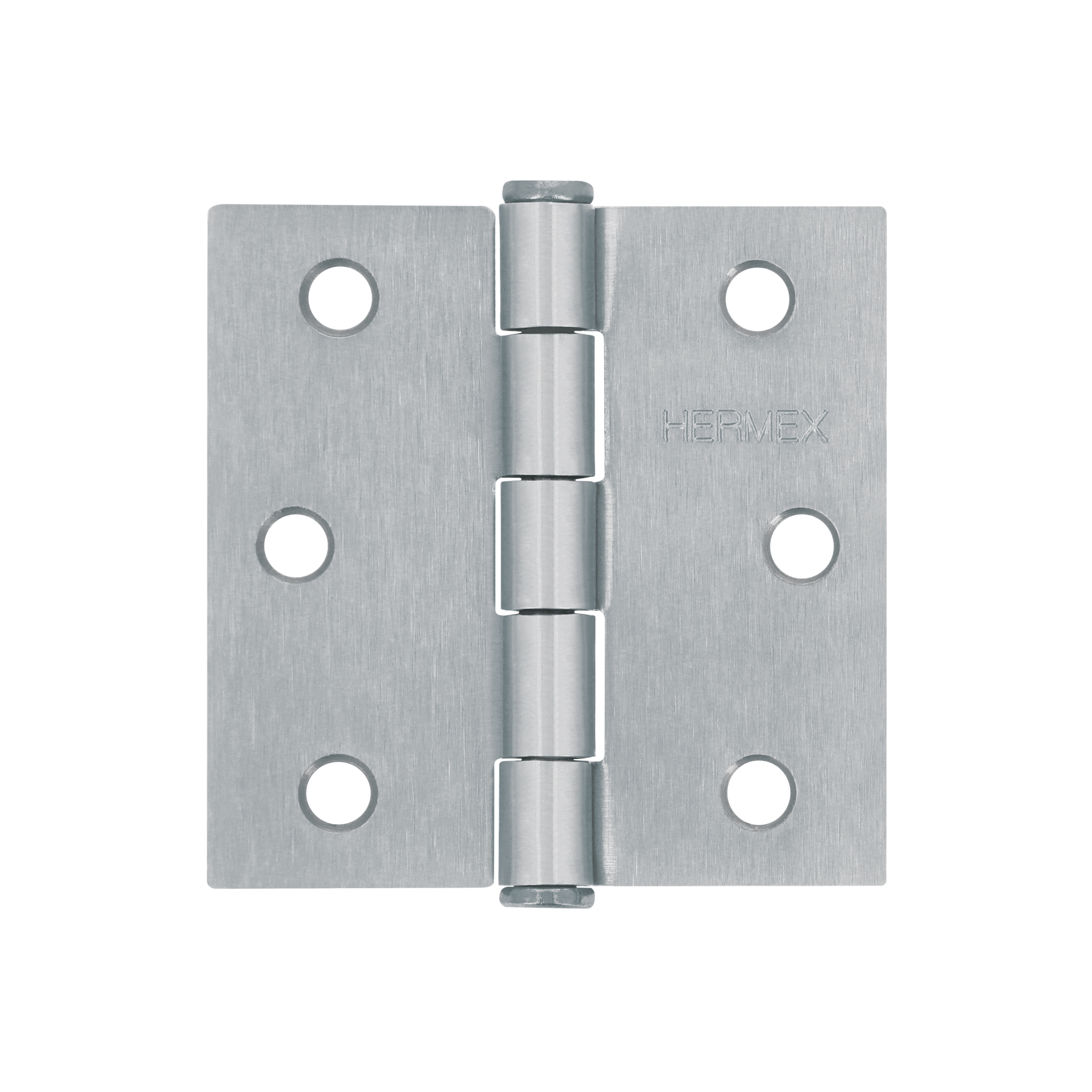 Bisagra cuadrada 2-1/2', satinado, cabeza plana, HERMEX