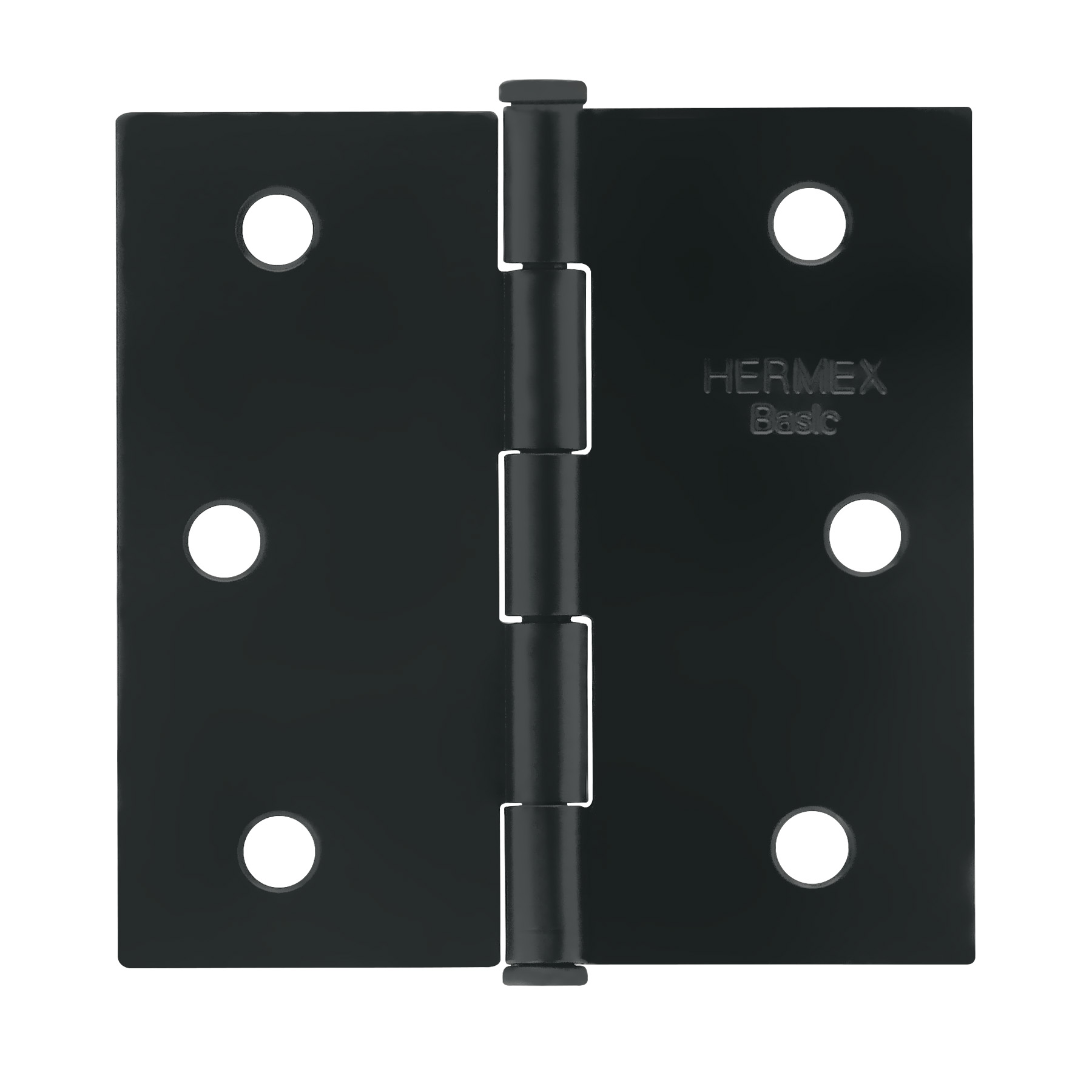 Bisagra cuadrada 2-1/2', negro mate, cabeza plana, BASIC