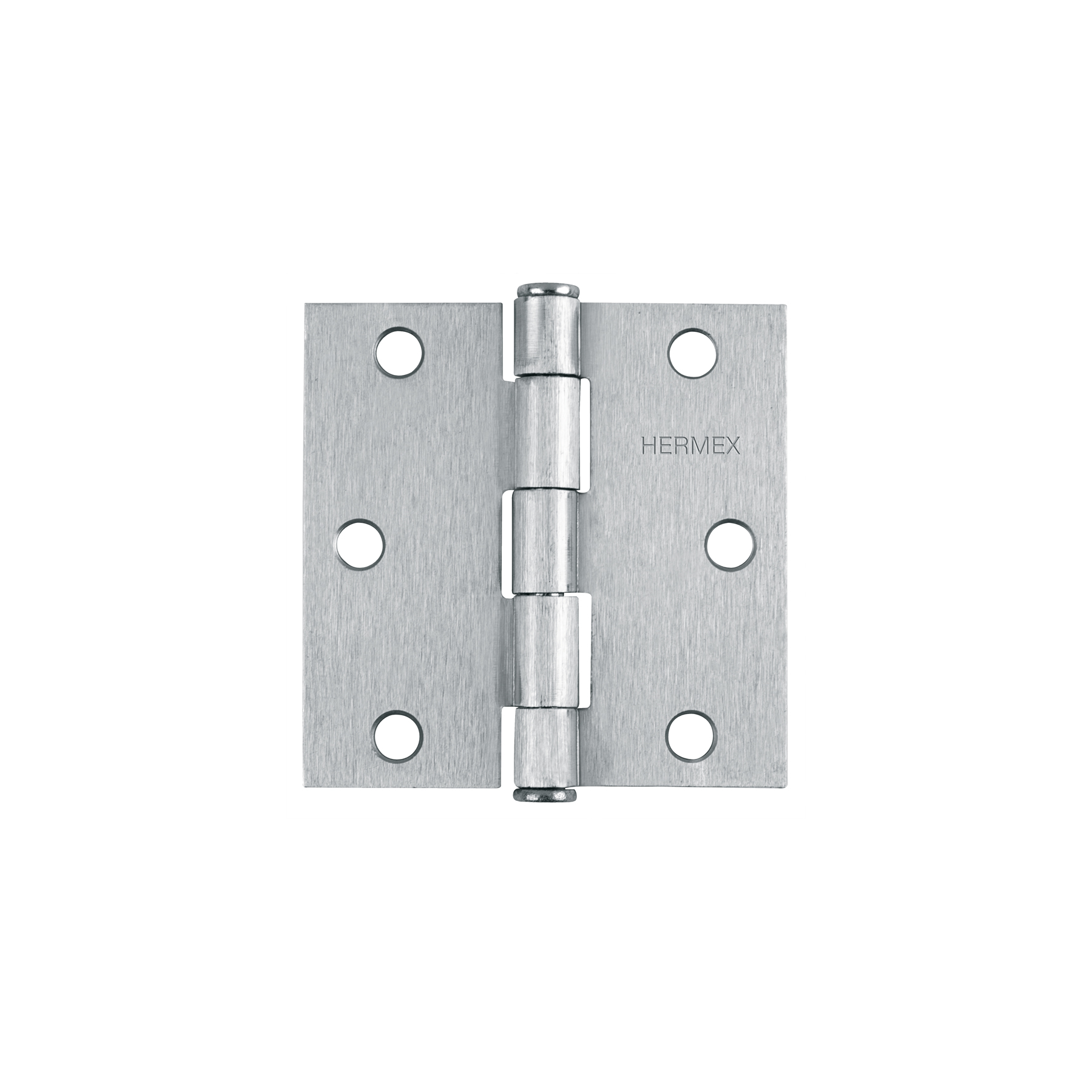 Bisagra cuadrada 3', satinado, cabeza plana, HERMEX